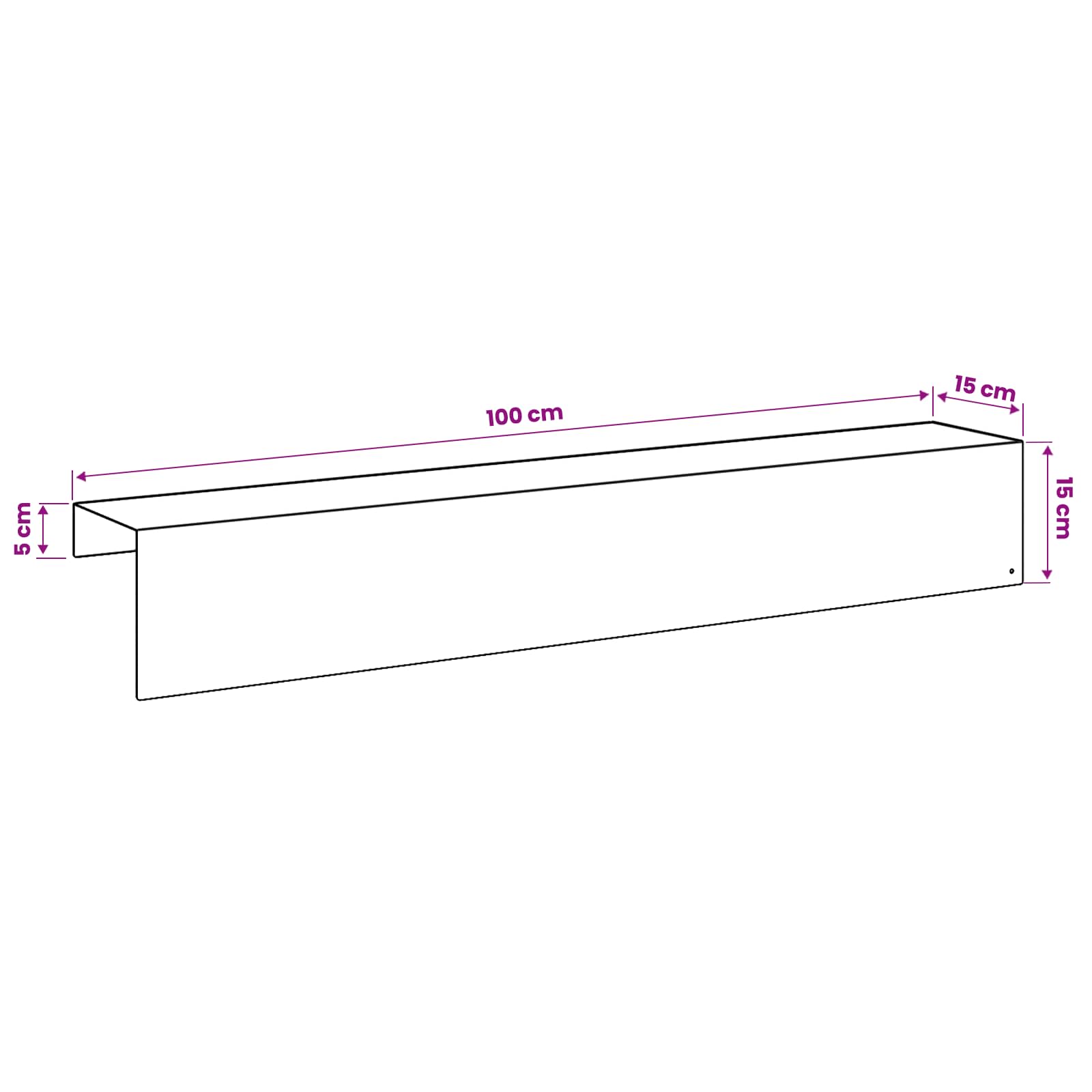 Pokrivni profil za vrtno obrobo 10 kos 100 x 15 x 15 cm