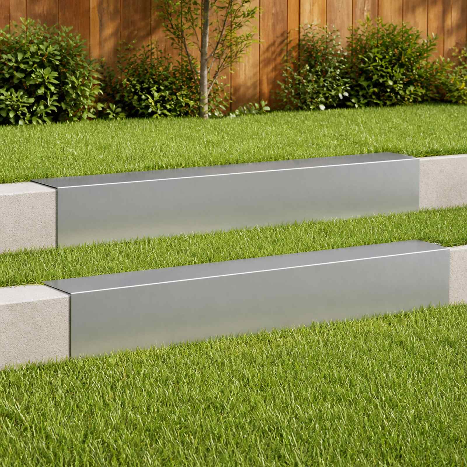 Pokrivni profil za vrtno obrobo 2 kos 100 x 15 x 15 cm