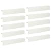 vidaXL Peenra&auml;&auml;re katteprofiil 10 tk 100 x 20 x 15 cm Teras Valge