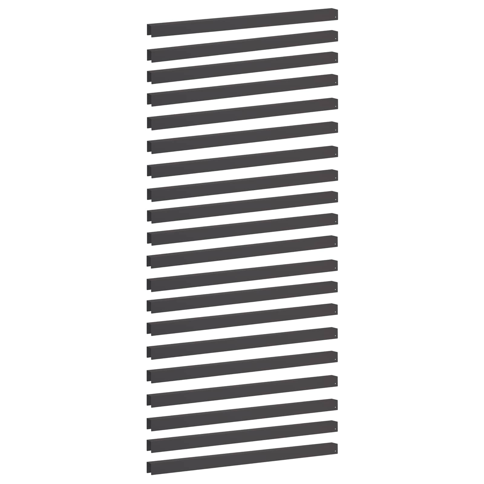 vidaXL Záhradný krycí profil 20 ks 100 x 5 x 5 cm Oceľ Čierna