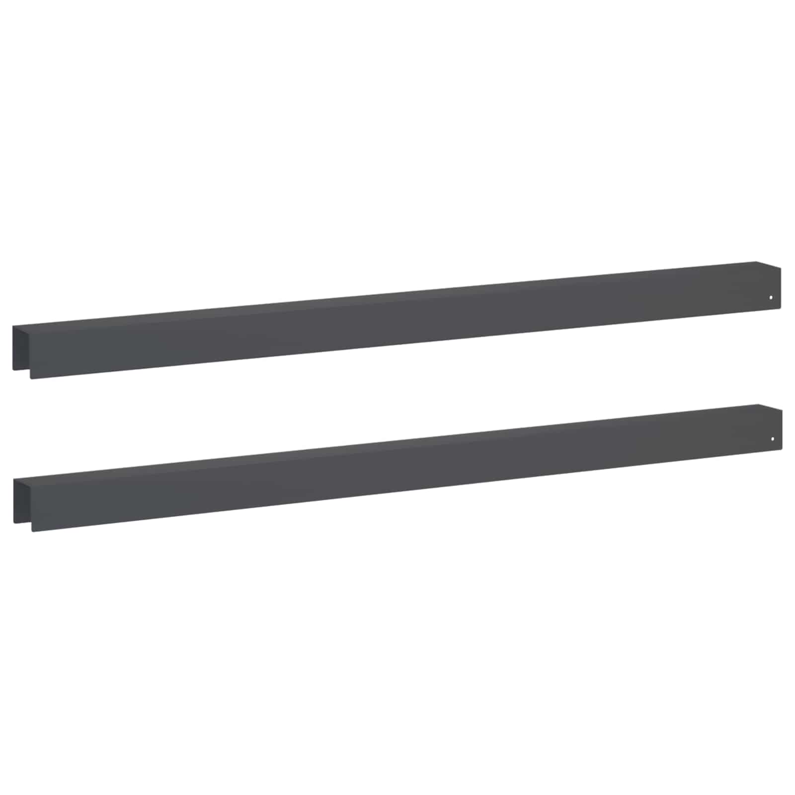 Pokrivni profil za vrtno obrobo 2 kos 100 x 5 x 5 cm Jeklo