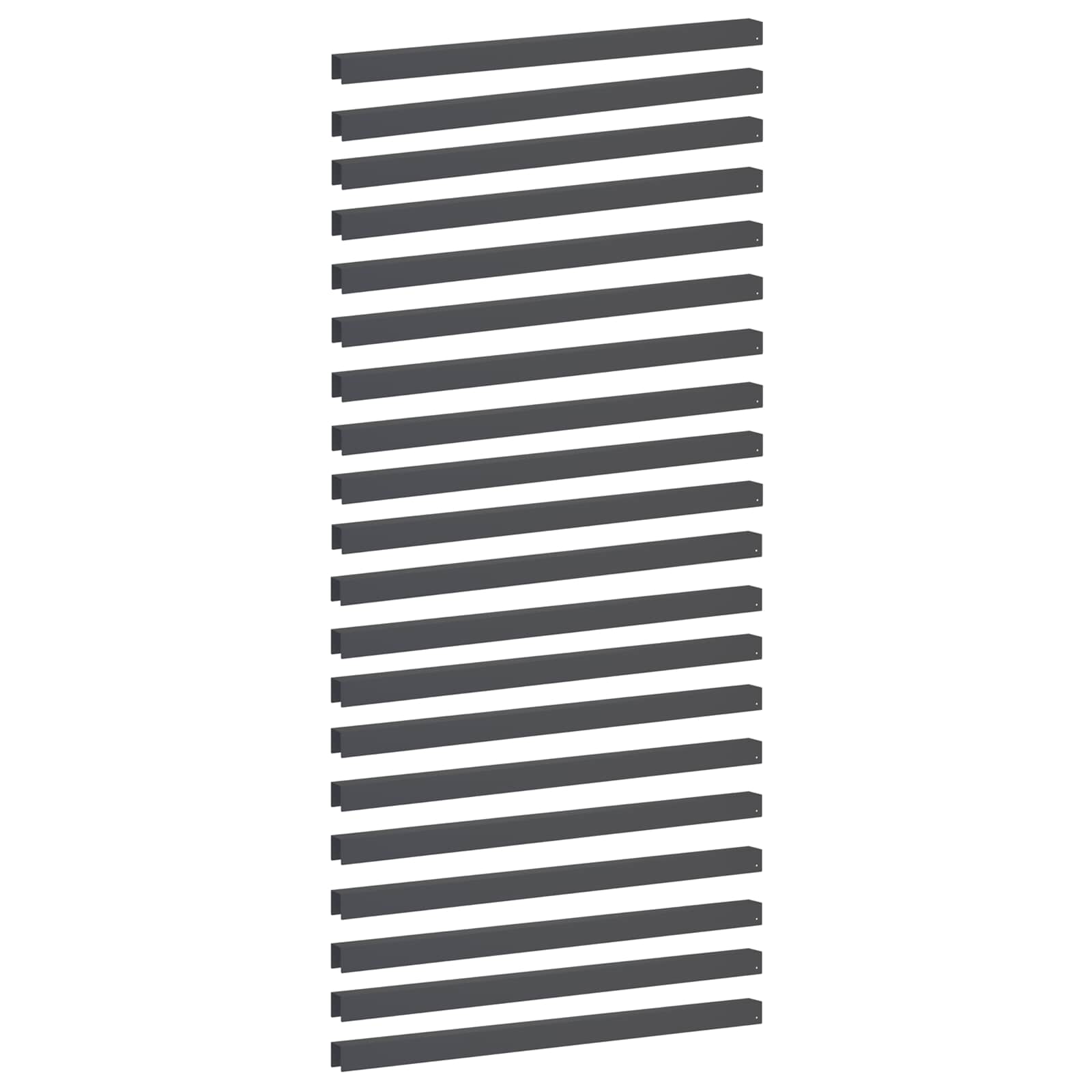 vidaXL Záhradný krycí profil 20 ks 100 x 5 x 5 cm Oceľ Antracitová
