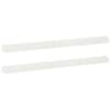 vidaXL Peenra&auml;&auml;re katteprofiil 2 tk 100 x 6 x 5 cm Teras Valge