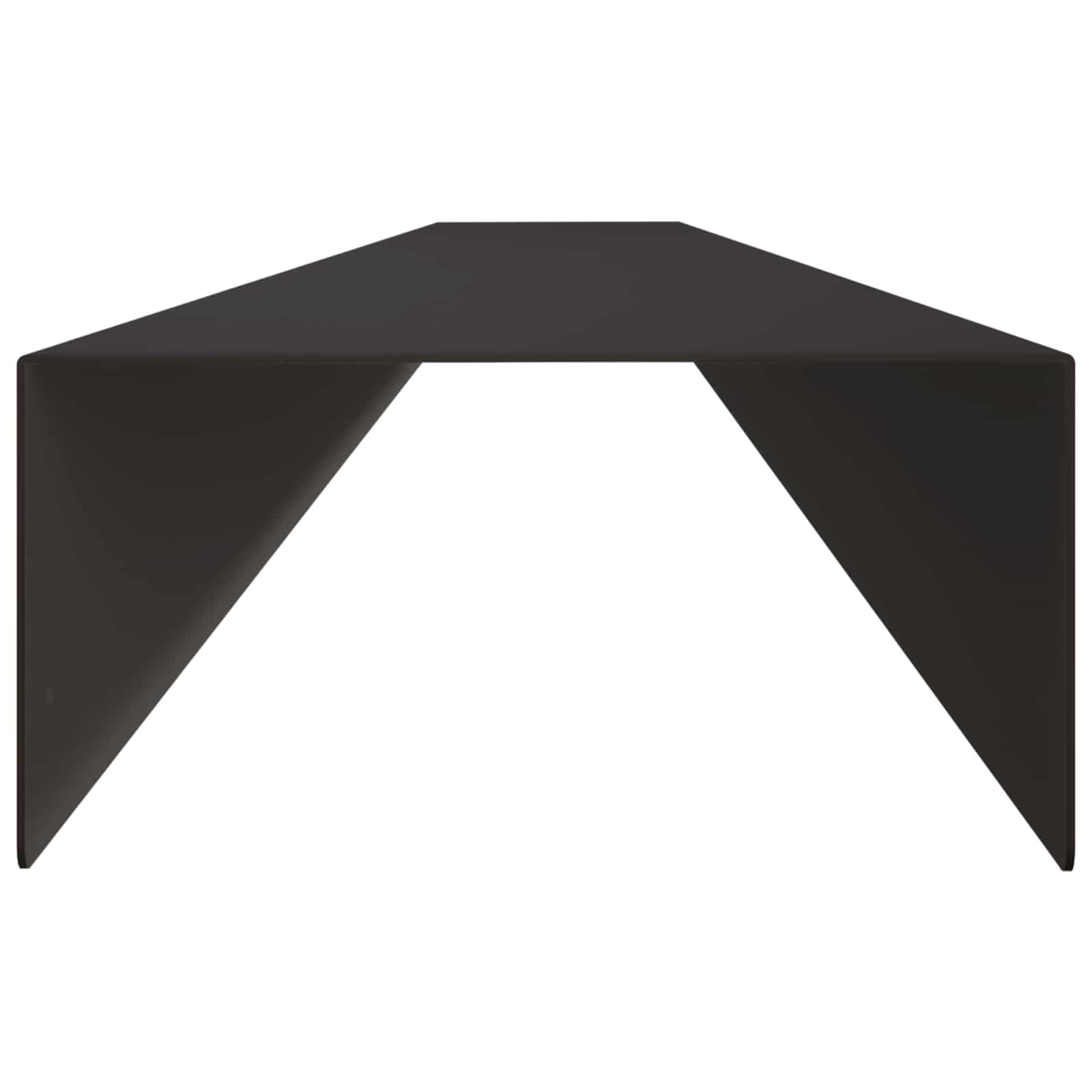 Pokrivni profil za vrtno obrobo 2 kos 100 x 10 x 5 cm Jeklo