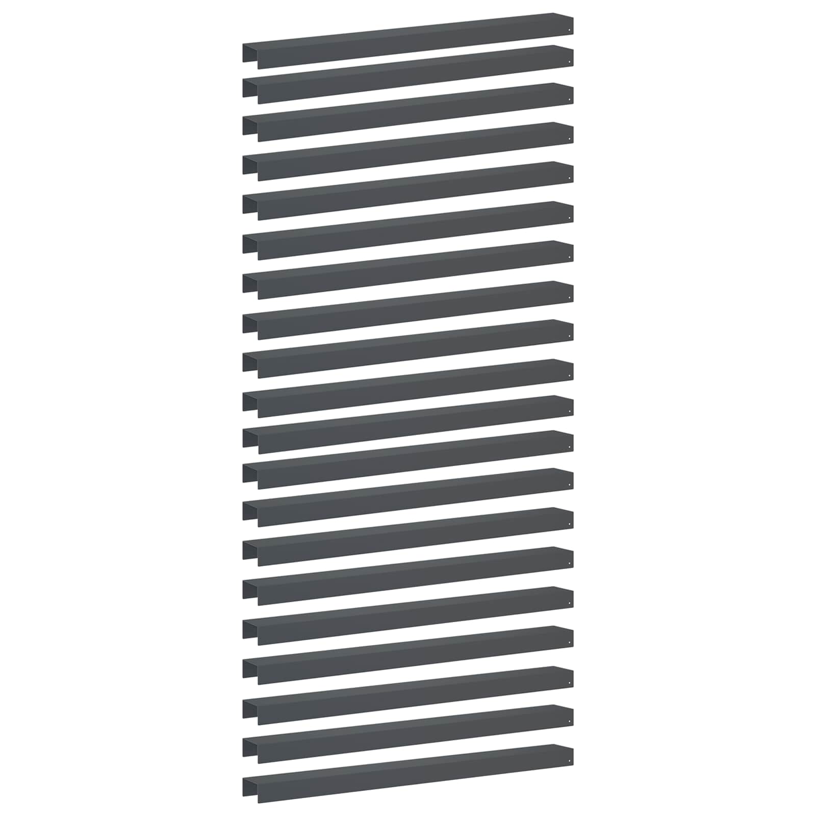vidaXL Záhradný krycí profil 20 ks 100 x 10 x 5 cm Oceľ Antracitová