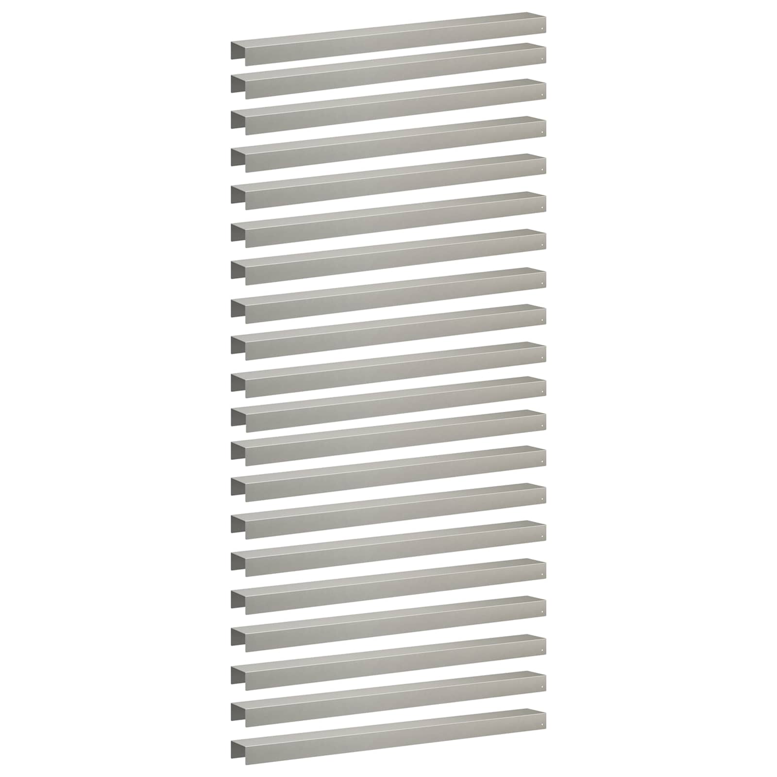 vidaXL Záhradný krycí profil 20 ks 100 x 10 x 5 cm Nehrdzavejúca oceľ