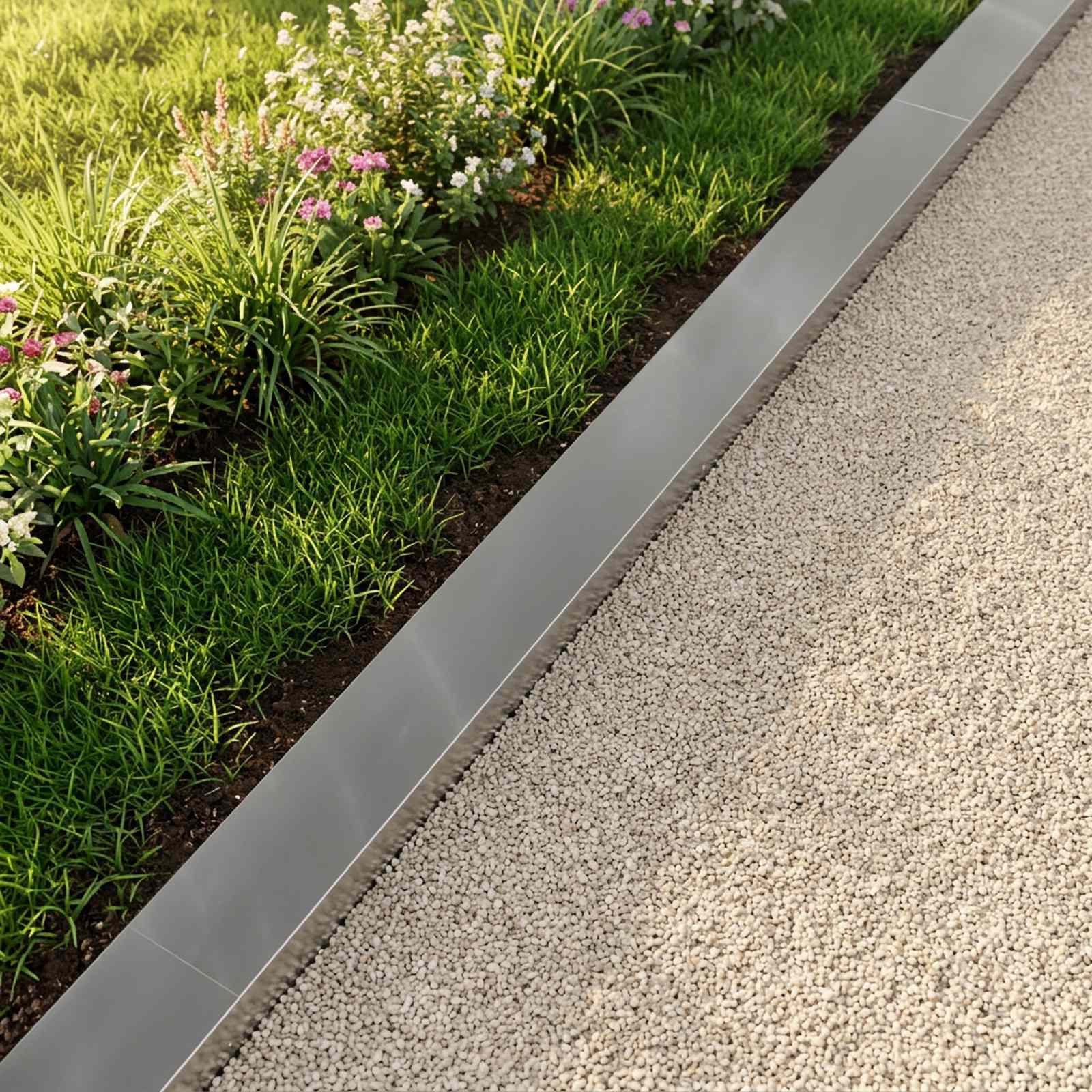 Pokrivni profil za vrtno obrobo 2 kos 100 x 10 x 5 cm