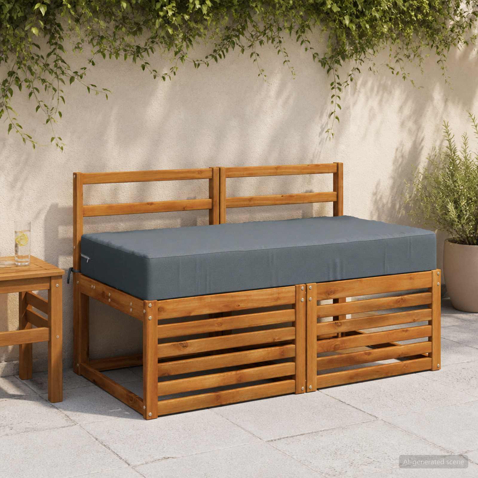 Zitkussen SOEST 100% Polyester Blauw 120 x 60 x 15 cm image 1
