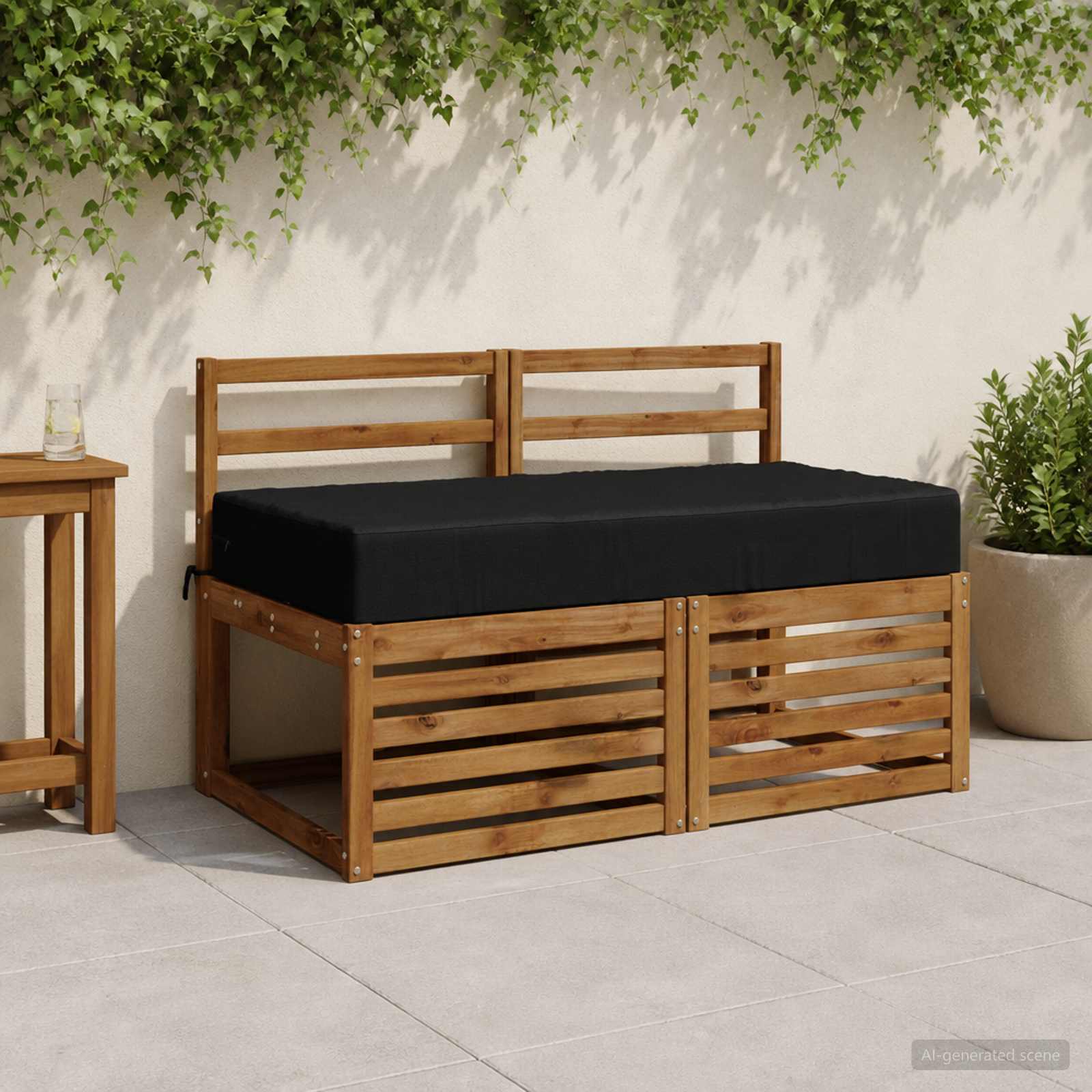 vidaXL Sædehynde SOEST 100% polyester Sort 120 x 80 x 15 cm