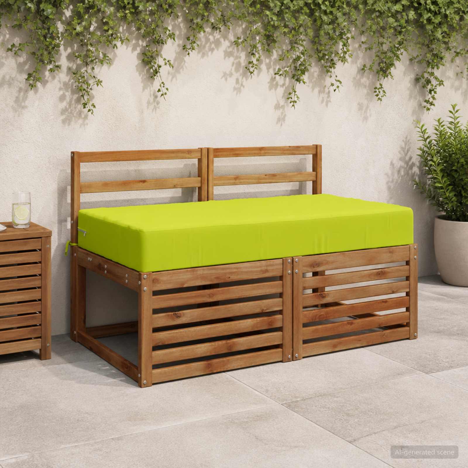 Zitkussen SOEST 100% Polyester Heldergroen 120 x 60 x 15 cm image 1