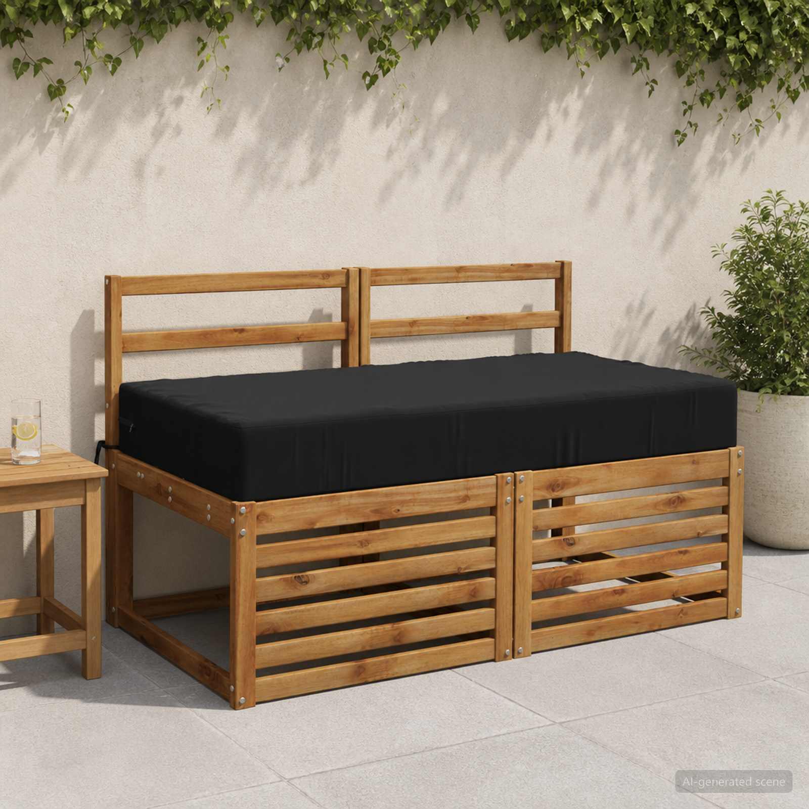 vidaXL Sædehynde SOEST 100% polyester Sort 120 x 80 x 15 cm