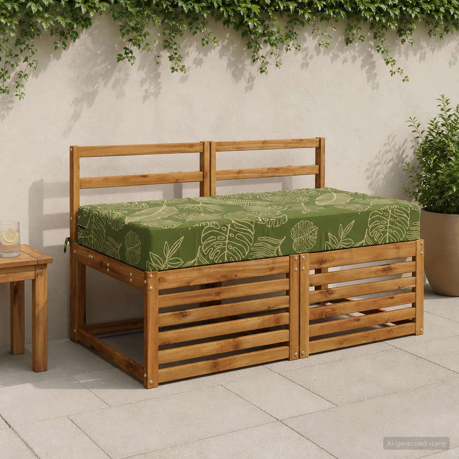Zitkussen SOEST 100% Polyester Bladontwerp 120 x 60 x 15 cm image 1