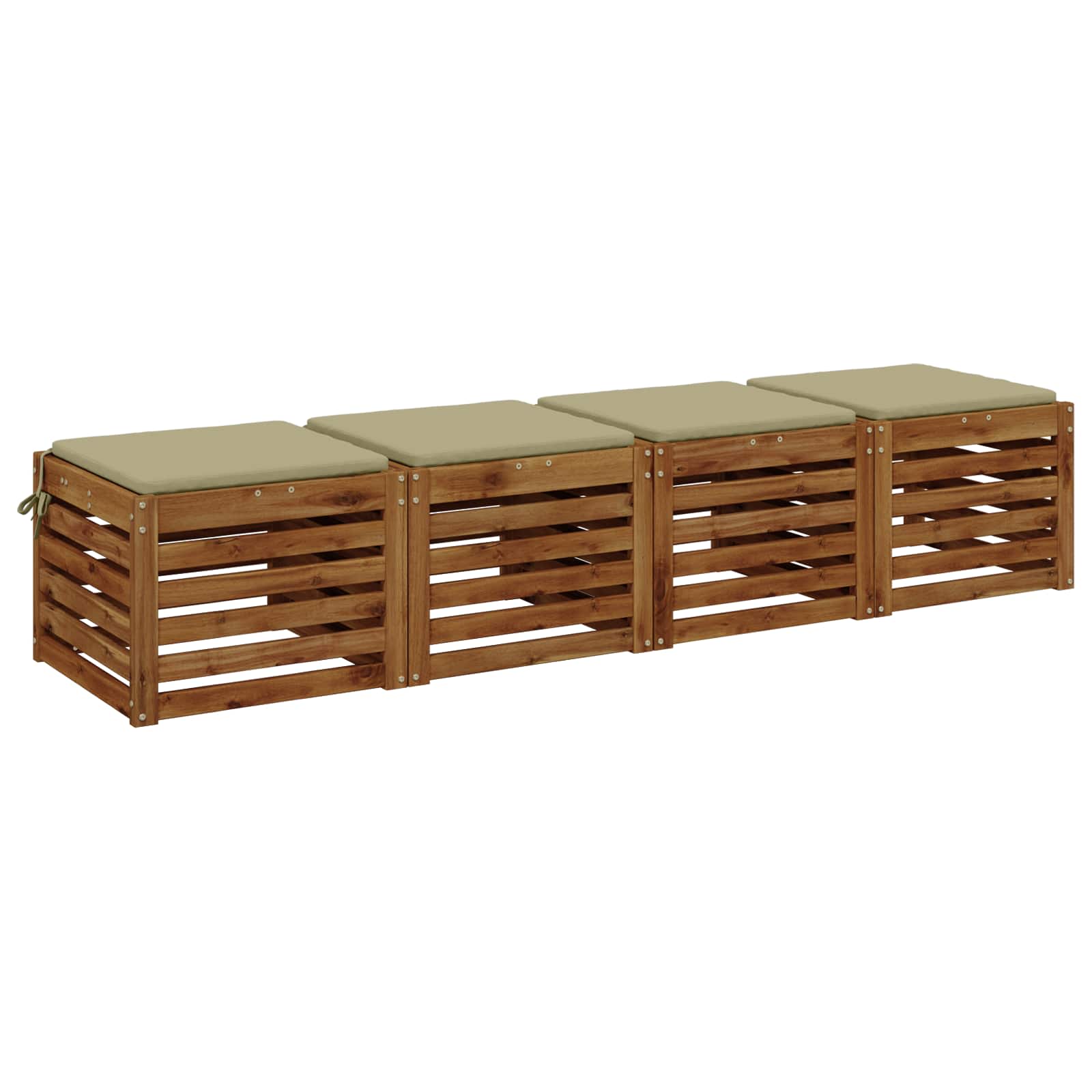 4-Piece Zitkussens SOEST 4 st 100% Polyester Lichtgroen image 2