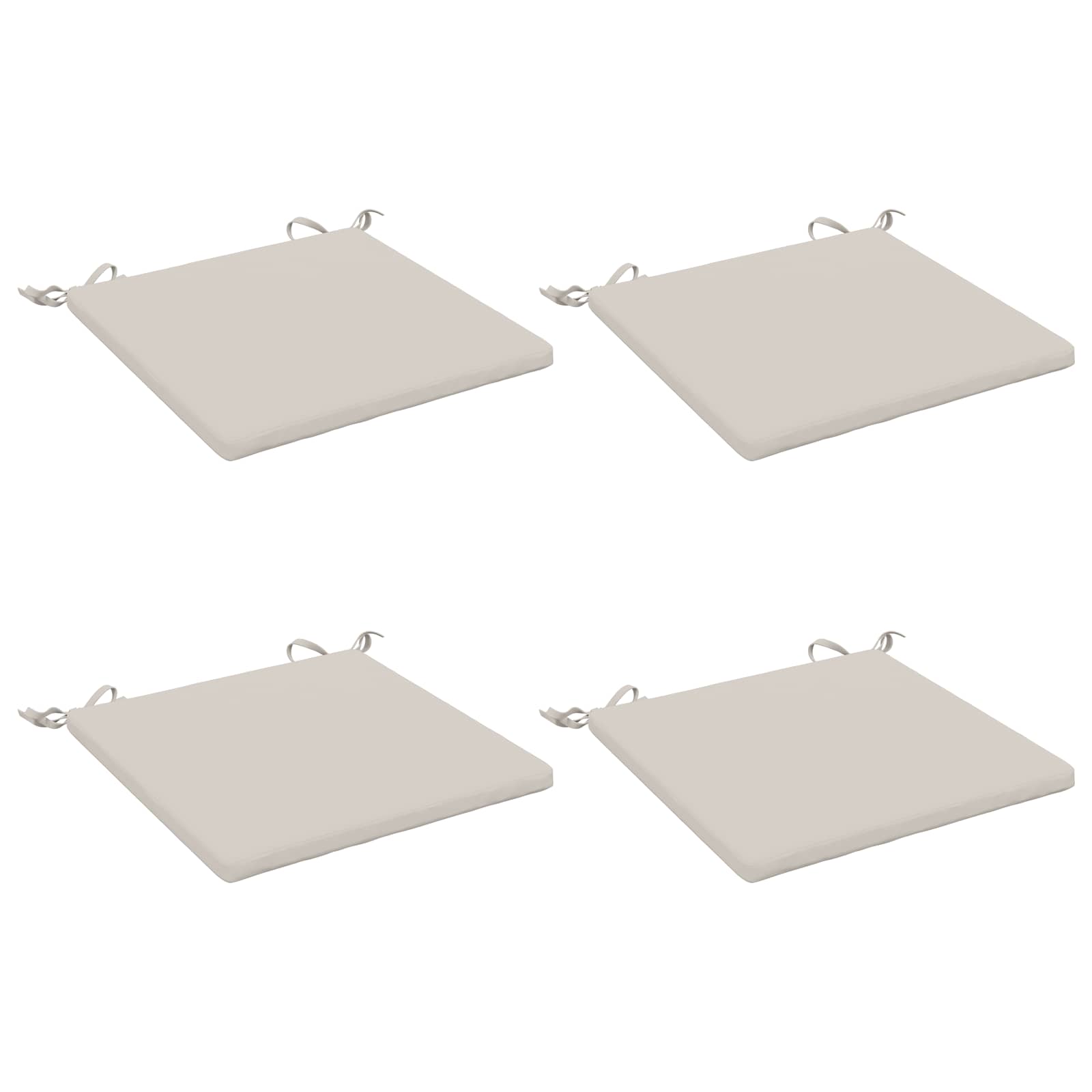 4-Piece Zitkussens SOEST 4 st 100% Polyester Wit 40 x 40 x 3 cm image 1