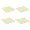 vidaXL 4-osalised istepad SOEST 4 tk 100% Pol&uuml;ester Kreemjas