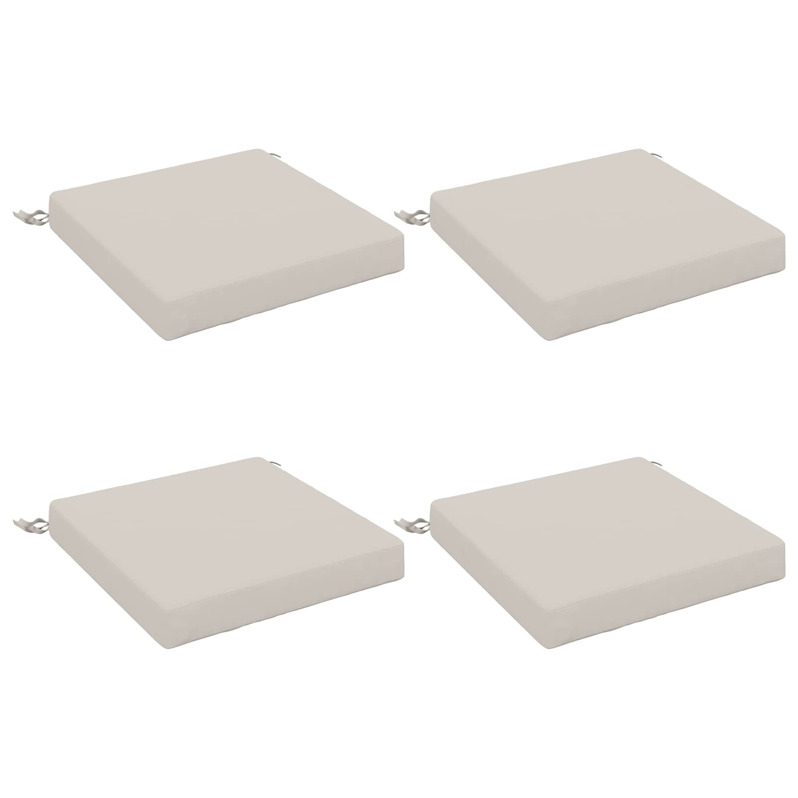 4-Piece Zitkussens SOEST 4 st 100% Polyester Wit 40 x 40 x 7 cm image 1