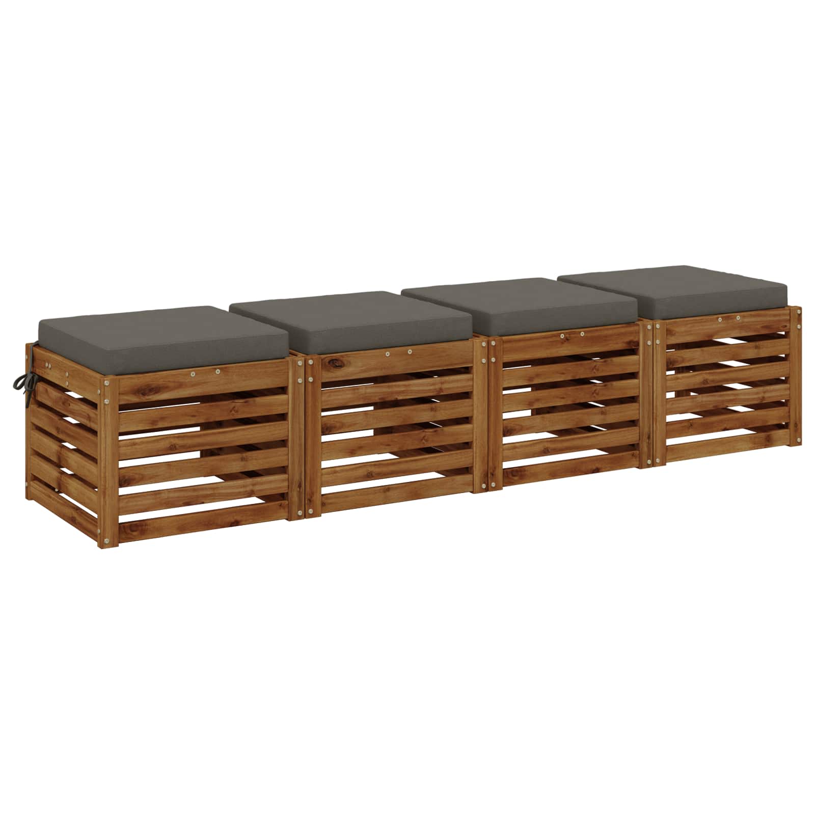 4-Piece Zitkussens SOEST 4 st 100% Polyester Grijs image 2