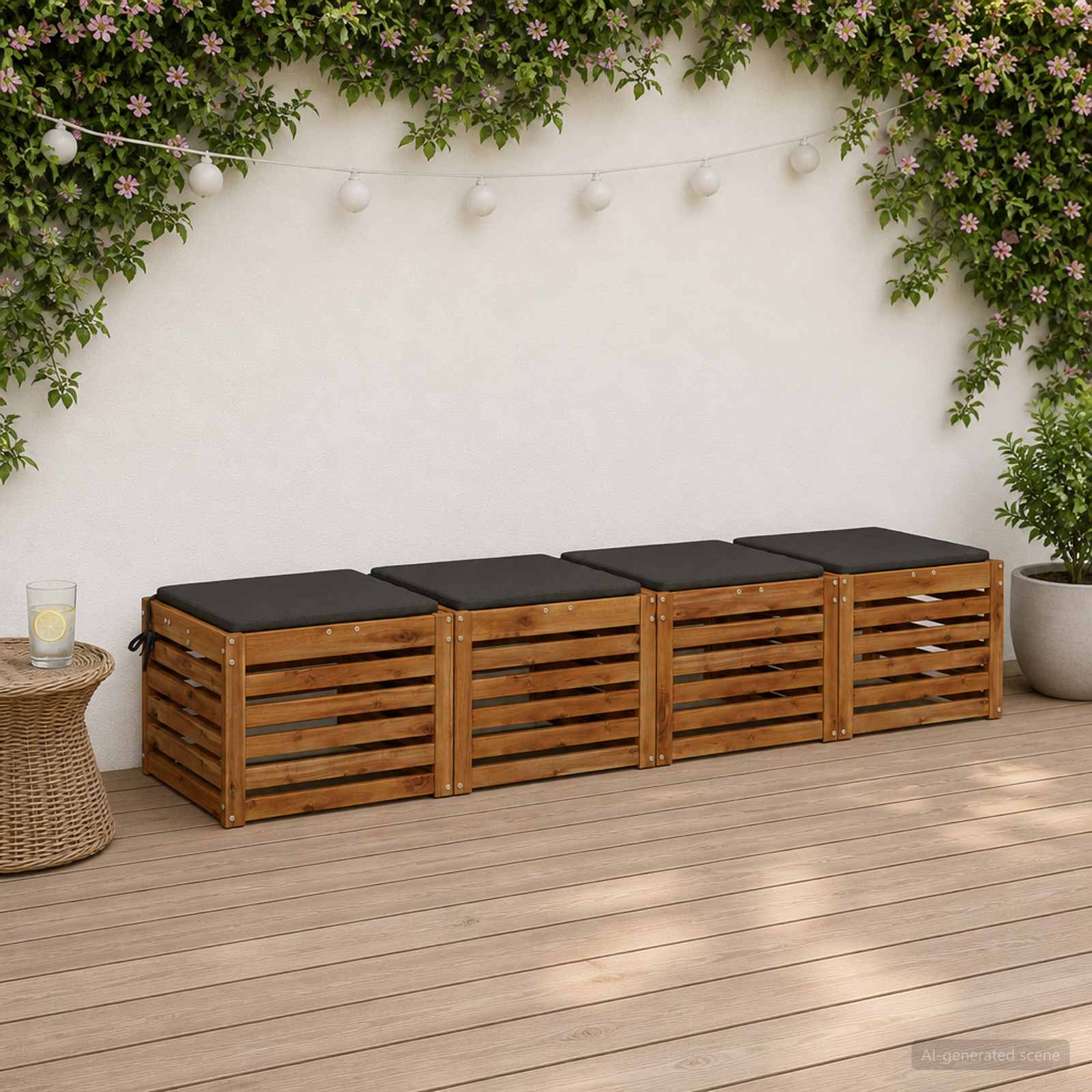4-Piece Zitkussens SOEST 4 st 100% Polyester Antraciet image 1