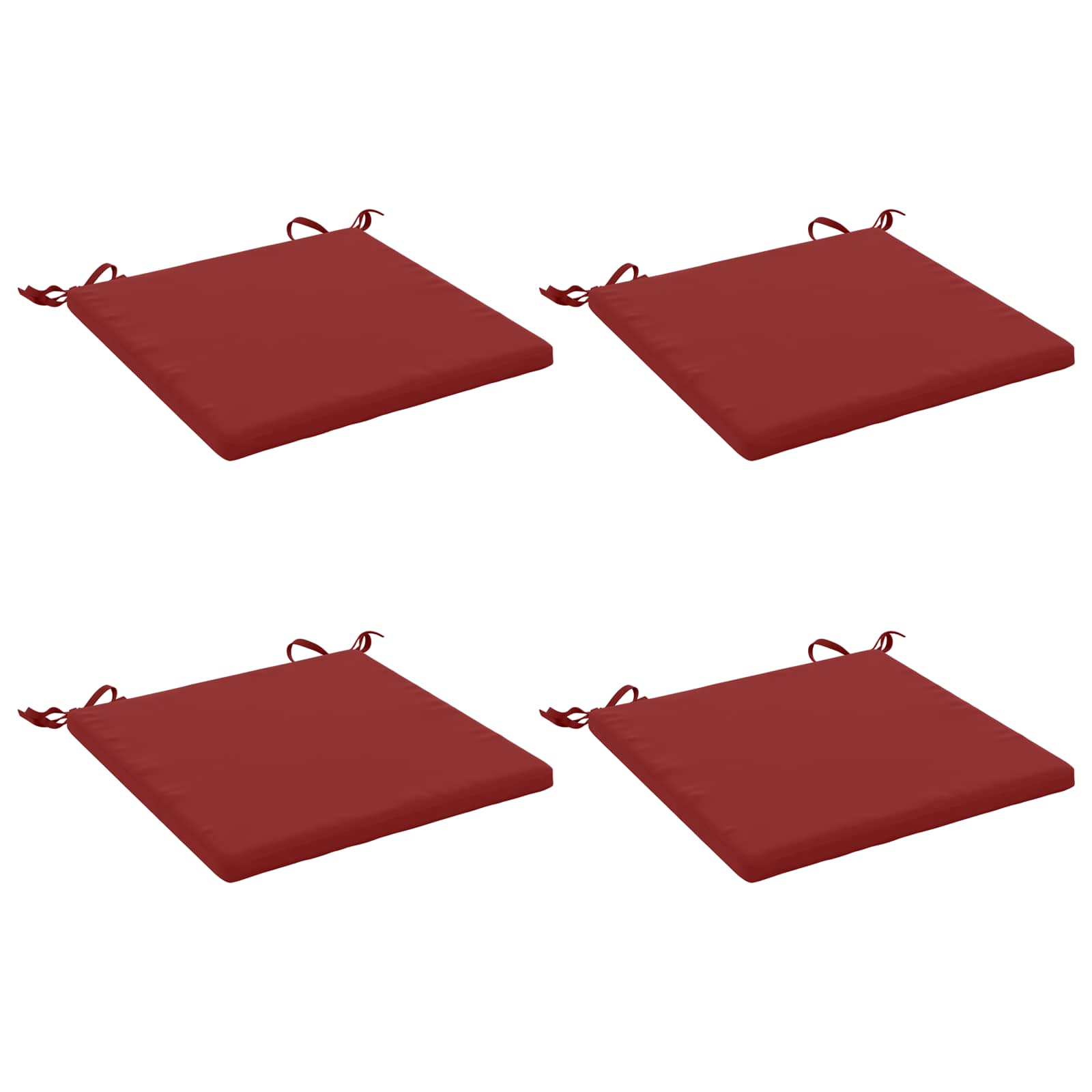 4-Piece Zitkussens SOEST 4 st 100% Polyester Wijnrood image 1