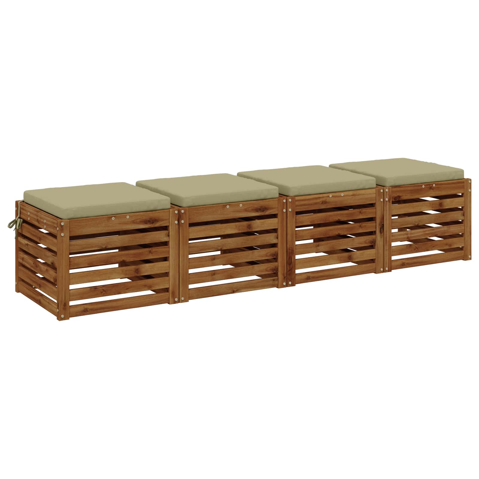 4-Piece Zitkussens SOEST 4 st 100% Polyester Lichtgroen image 2