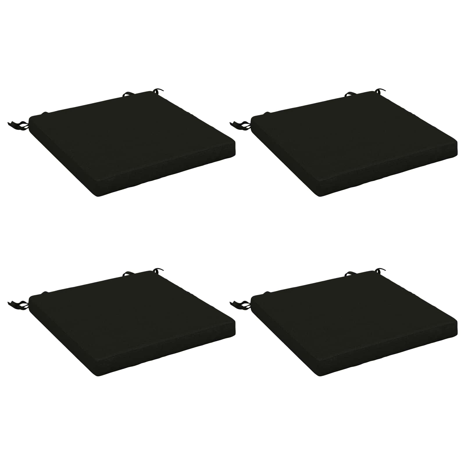 4-Piece Zitkussens SOEST 4 st 100% Polyester Zwart image 1