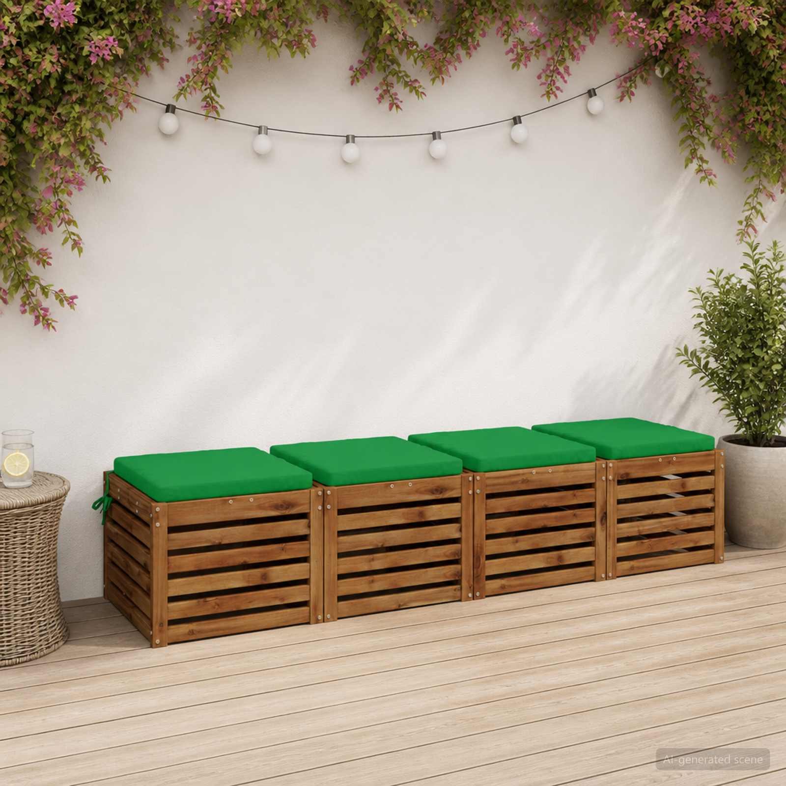 4-Piece Zitkussens SOEST 4 st 100% Polyester Groen image 1