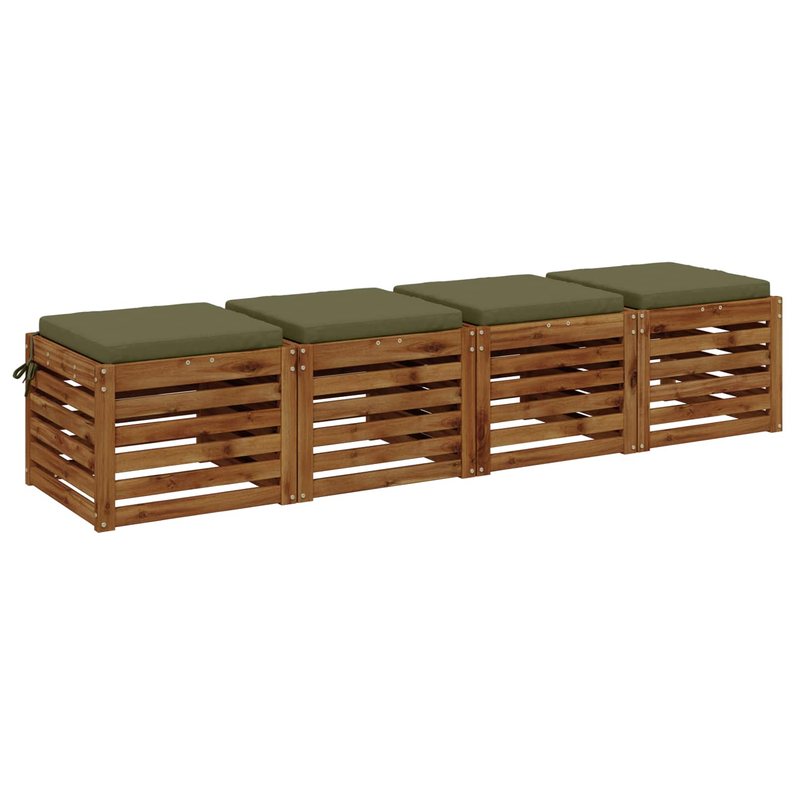 4-Piece Zitkussens SOEST 4 st 100% Polyester Olijfgroen image 2