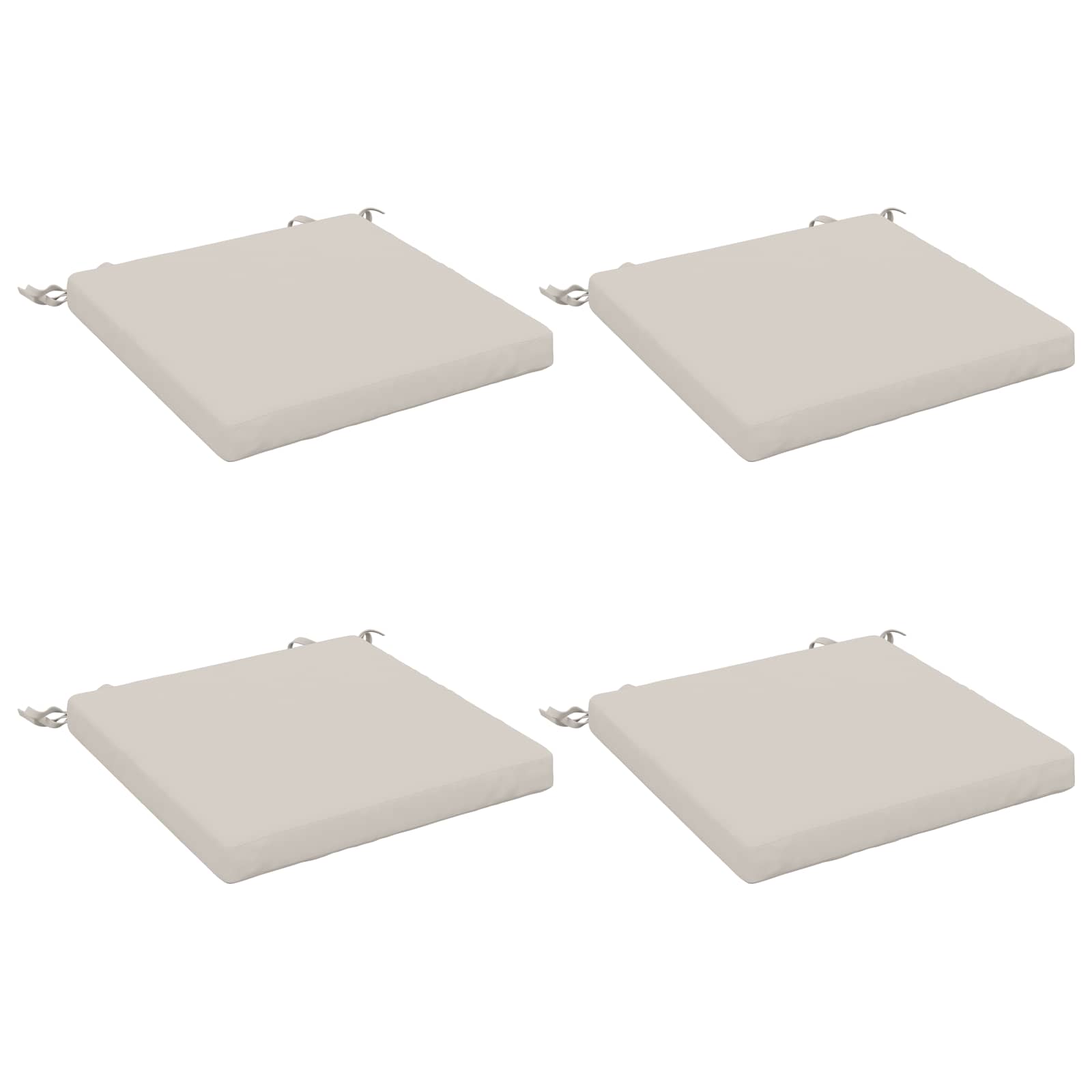 4-Piece Zitkussens SOEST 4 st 100% Polyester Wit 50 x 50 x 5 cm image 1