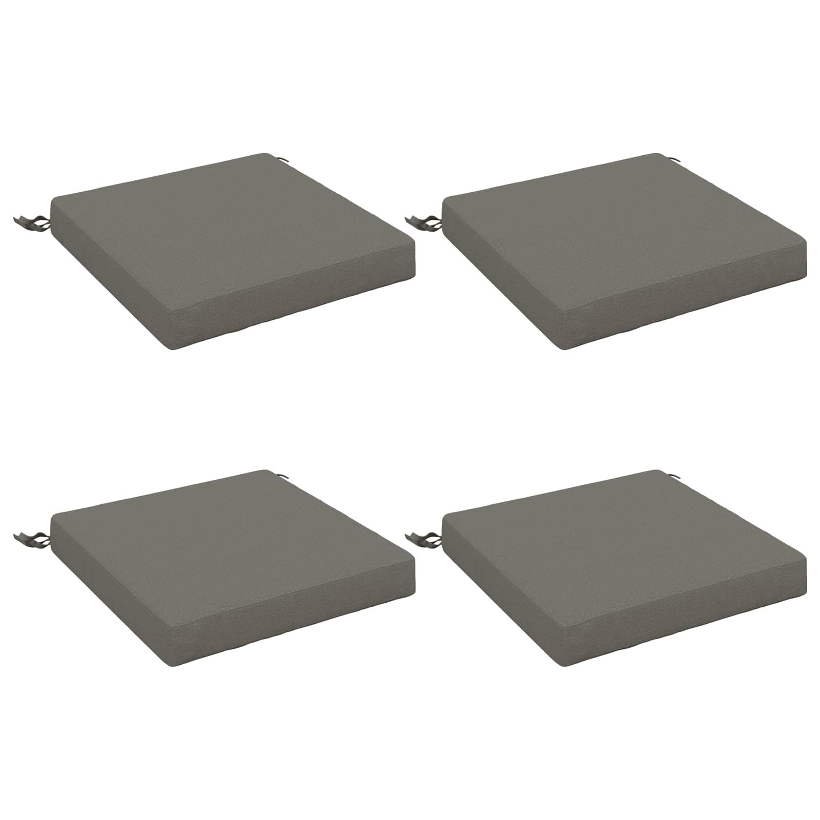 vidaXL Zitkussens SOEST 4 st 100% Polyester Grijs 50 x 50 x 7 cm, foto 3