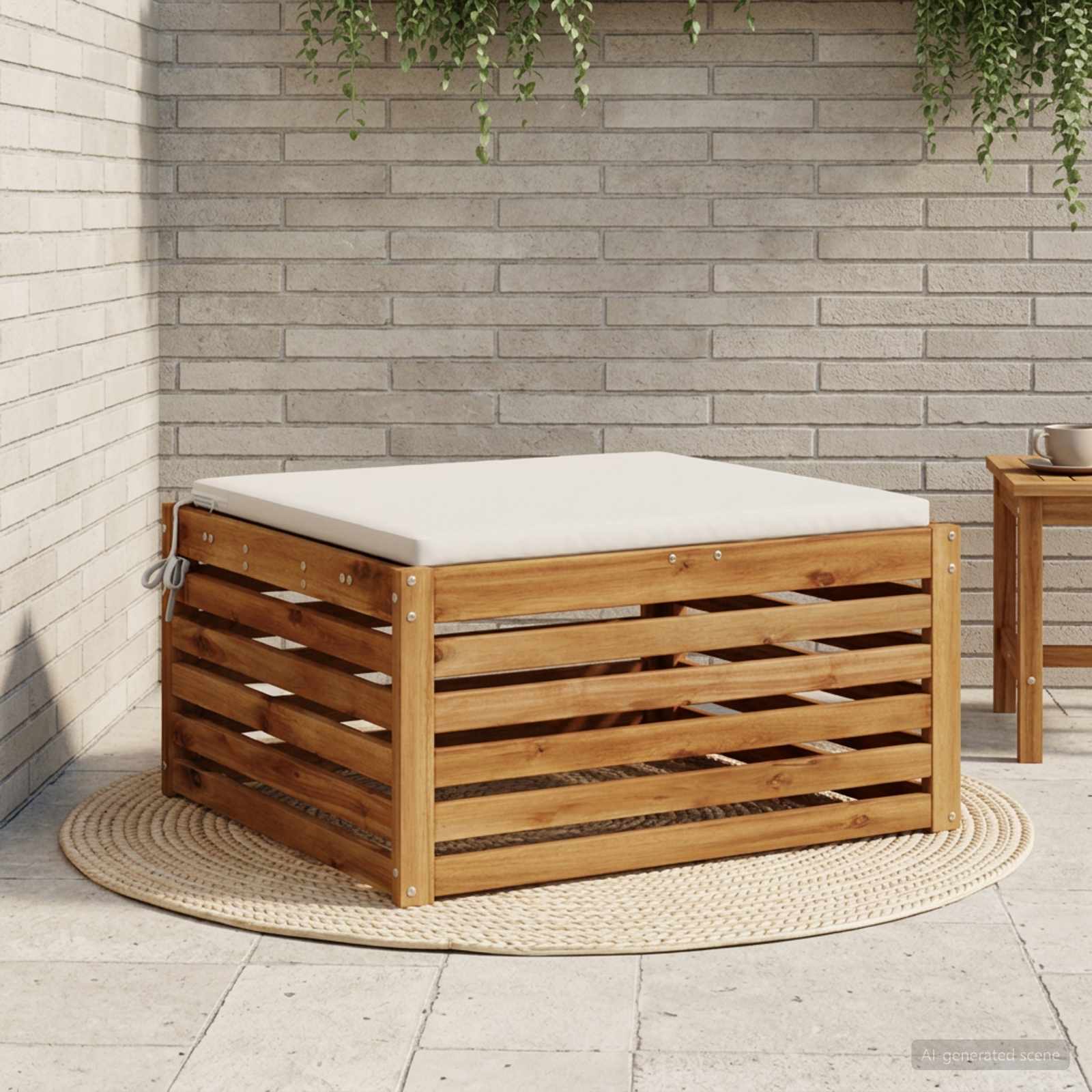 vidaXL 1-Stykke Sædepude SOEST 100% polyester Hvid 60 x 60 x 3 cm
