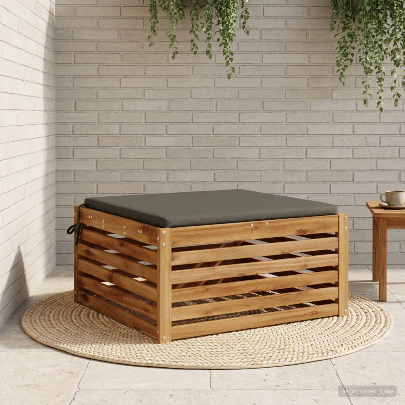 vidaXL 1-Stykke Sædepude SOEST 100% polyester Antracit 80 x 80 x 3 cm