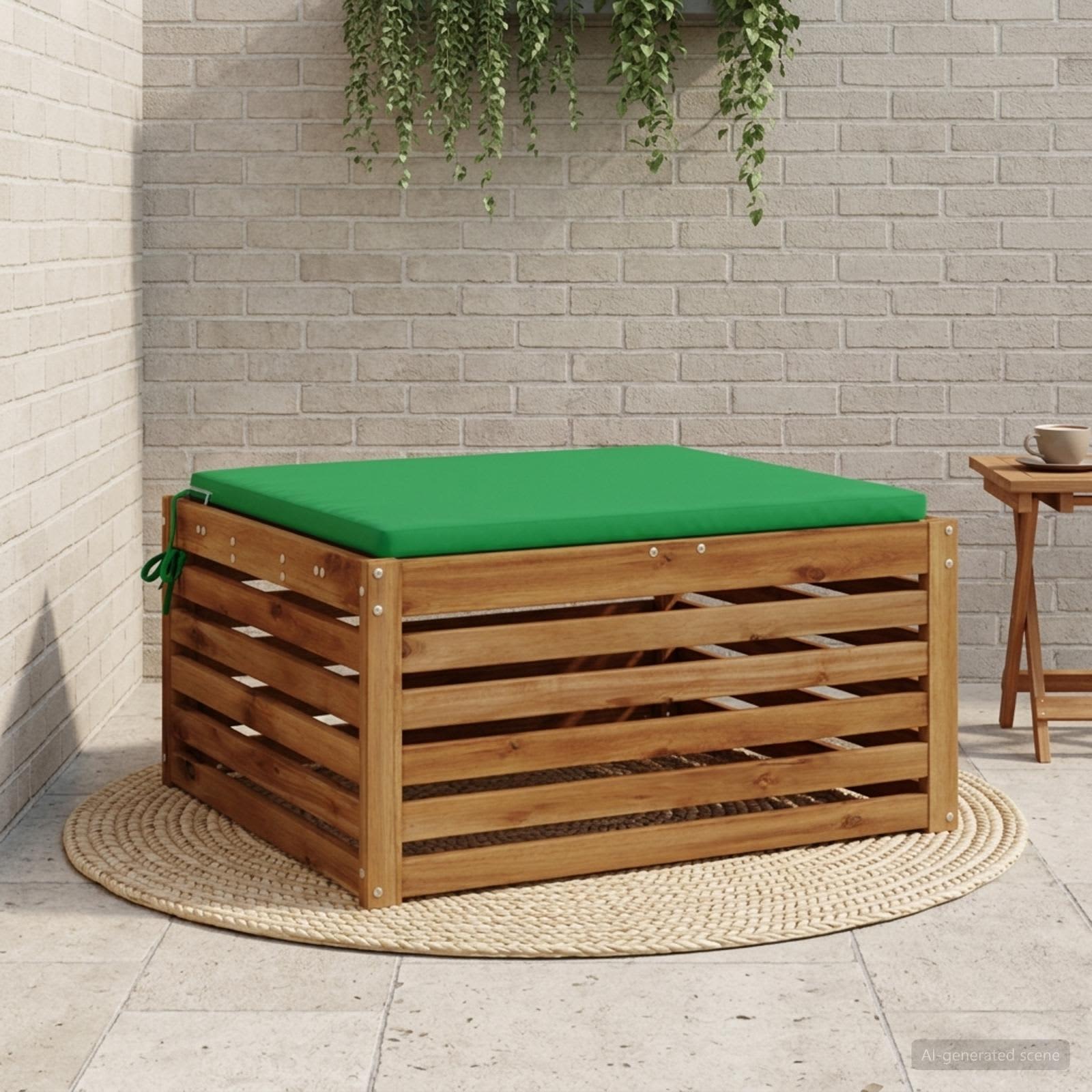 1-Piece Zitkussen SOEST 100% Polyester Groen 80 x 80 x 3 cm image 1