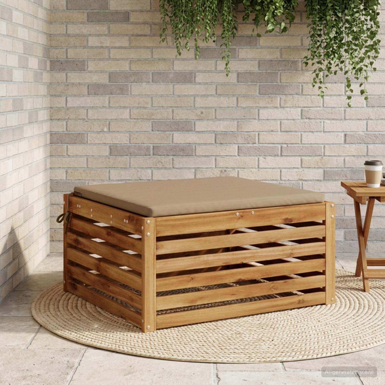 1-Piece Zitkussen SOEST 100% Polyester Taupe 80 x 80 x 3 cm image 1