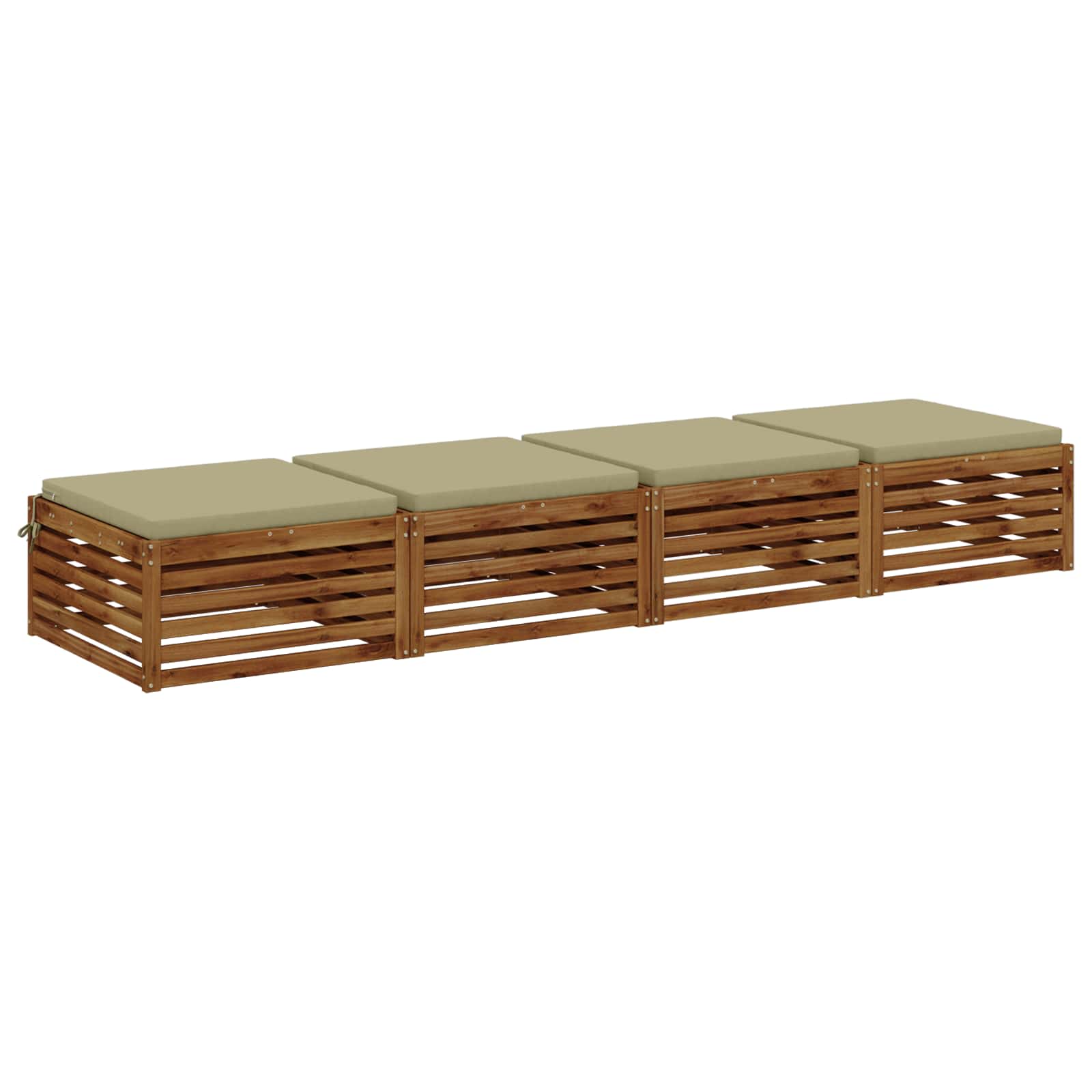 4-Piece Zitkussens SOEST 4 st 100% Polyester Lichtgroen image 2