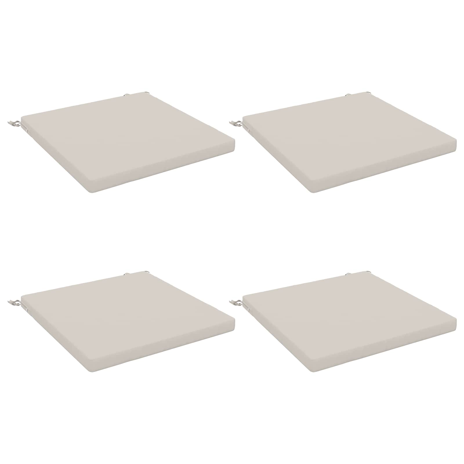 4-Piece Zitkussens SOEST 4 st 100% Polyester Wit 60 x 60 x 5 cm image 1