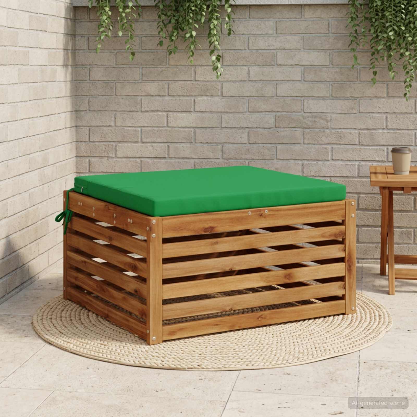 vidaXL 1-Stykke Sædepude SOEST 100% polyester Grøn 70 x 70 x 5 cm
