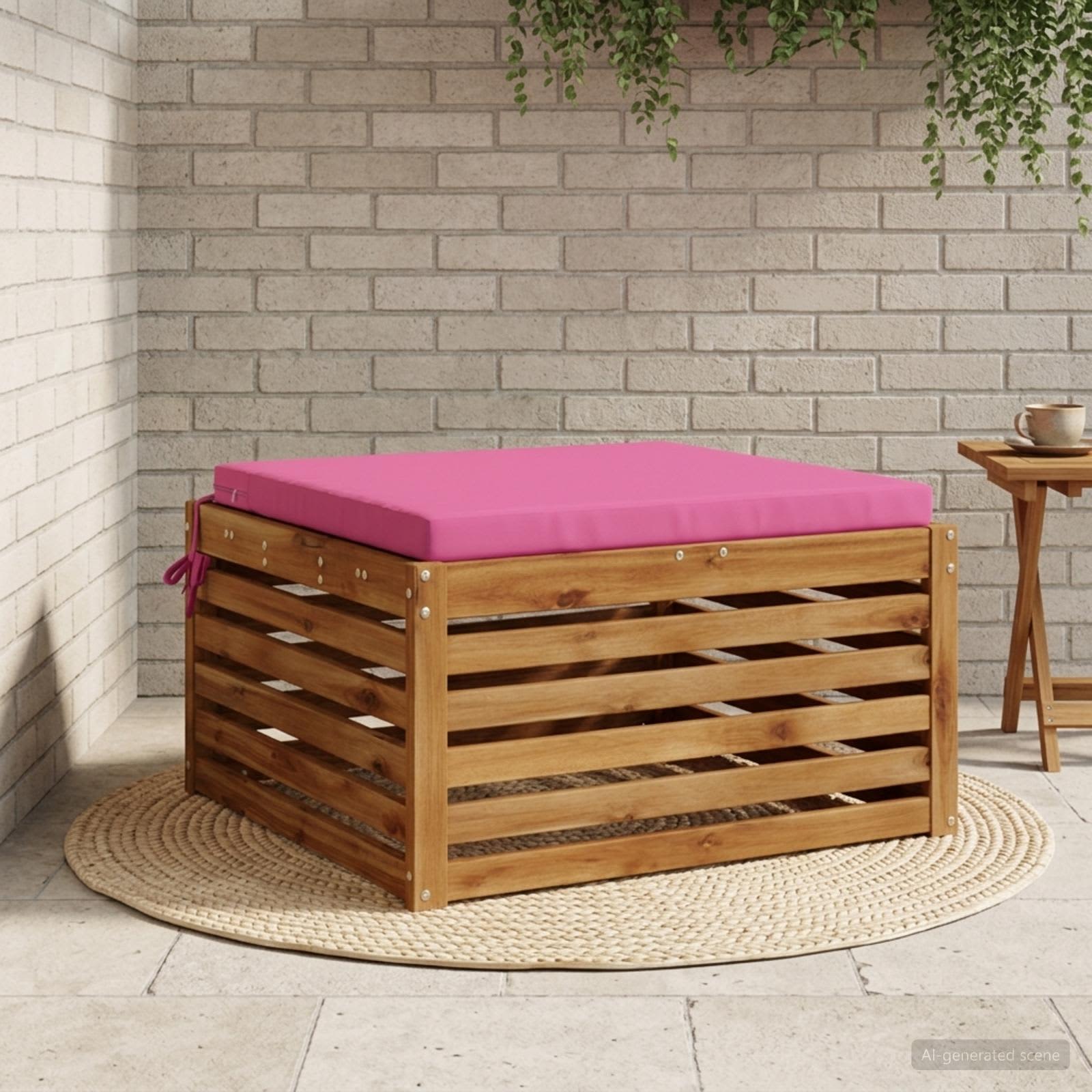 vidaXL 1-Stykke Sædepude SOEST 100% polyester Lyserød 70 x 70 x 5 cm