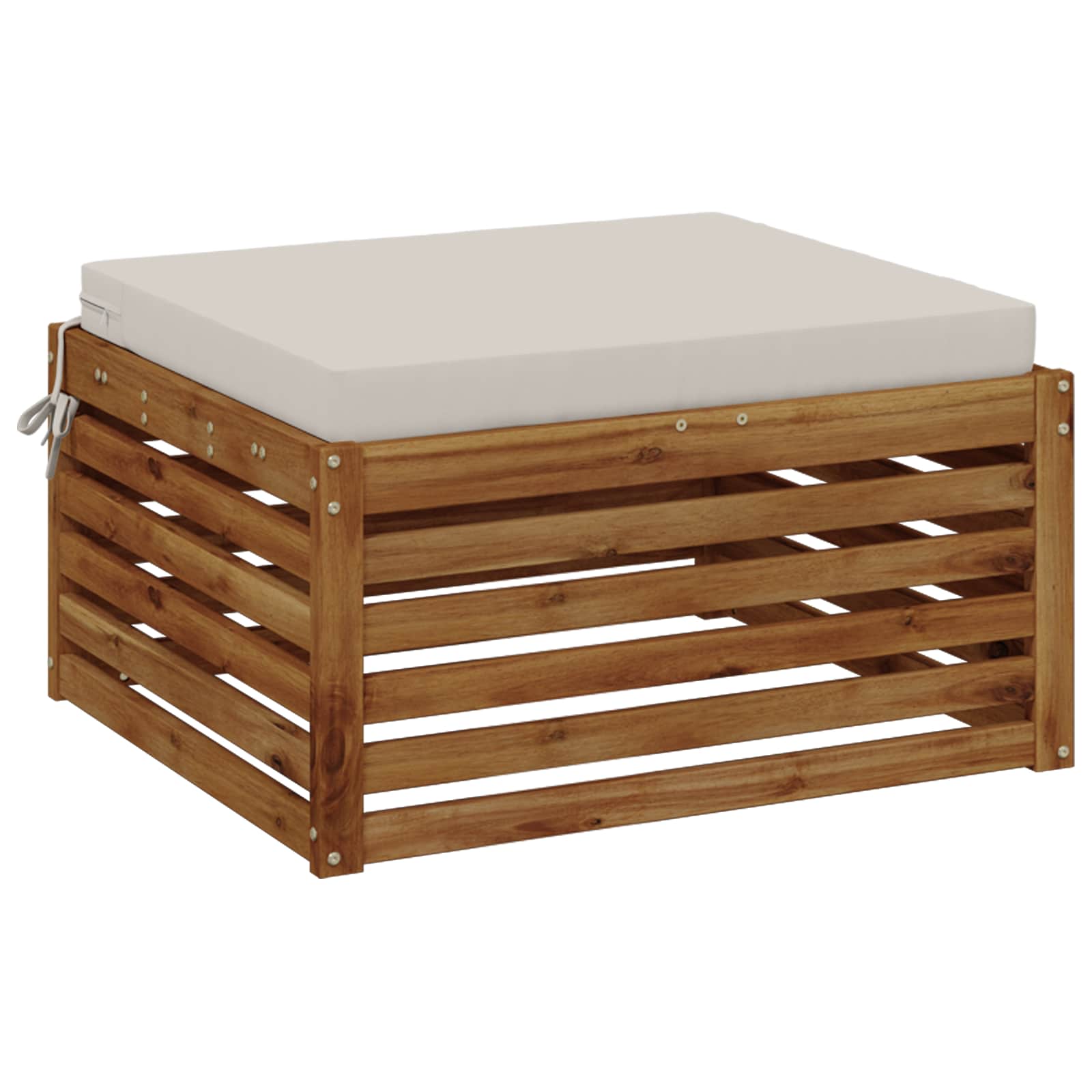 1-Piece Zitkussen SOEST 100% Polyester Wit 60 x 60 x 7 cm image 2