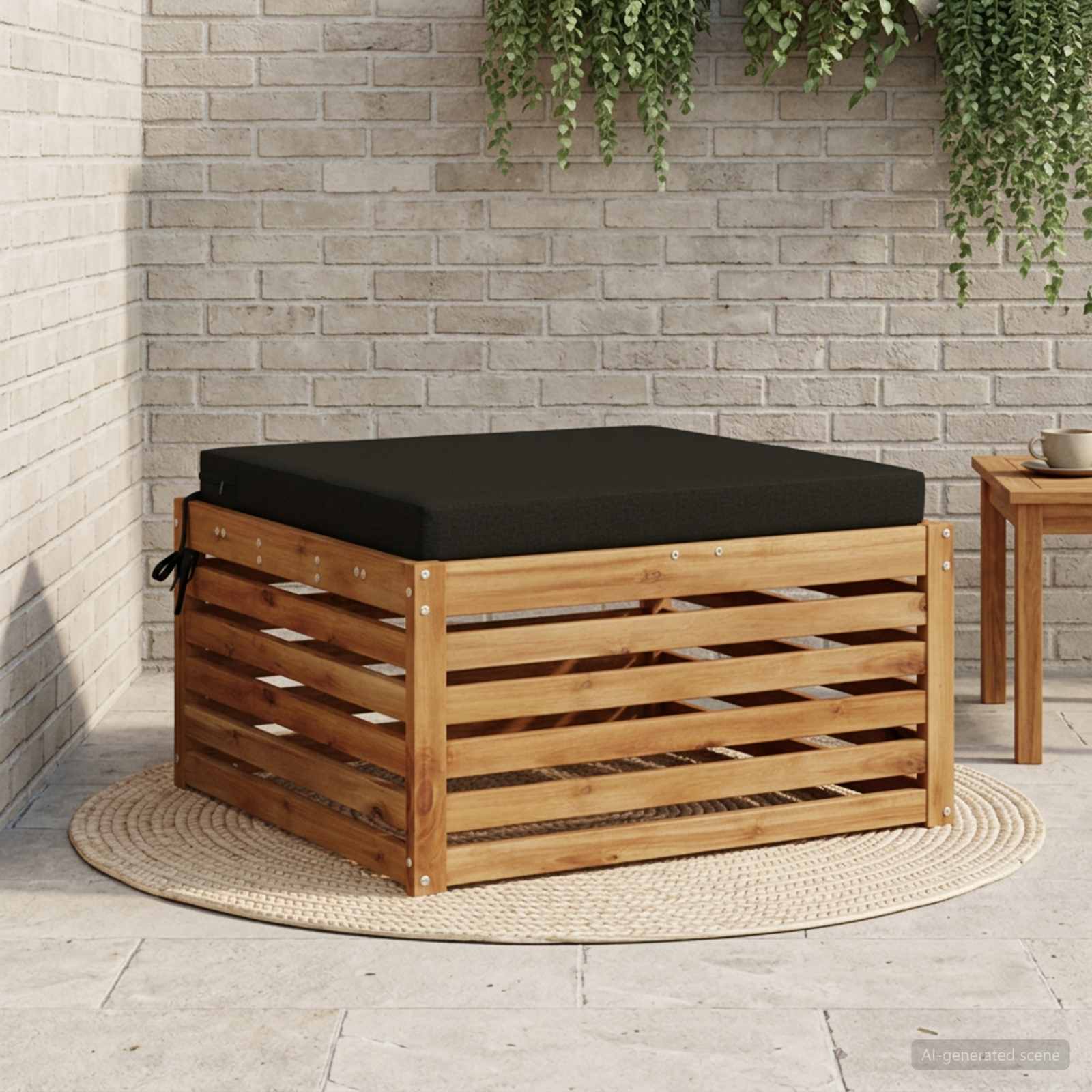 1-Piece Zitkussen SOEST 100% Polyester Zwart 60 x 60 x 7 cm image 1