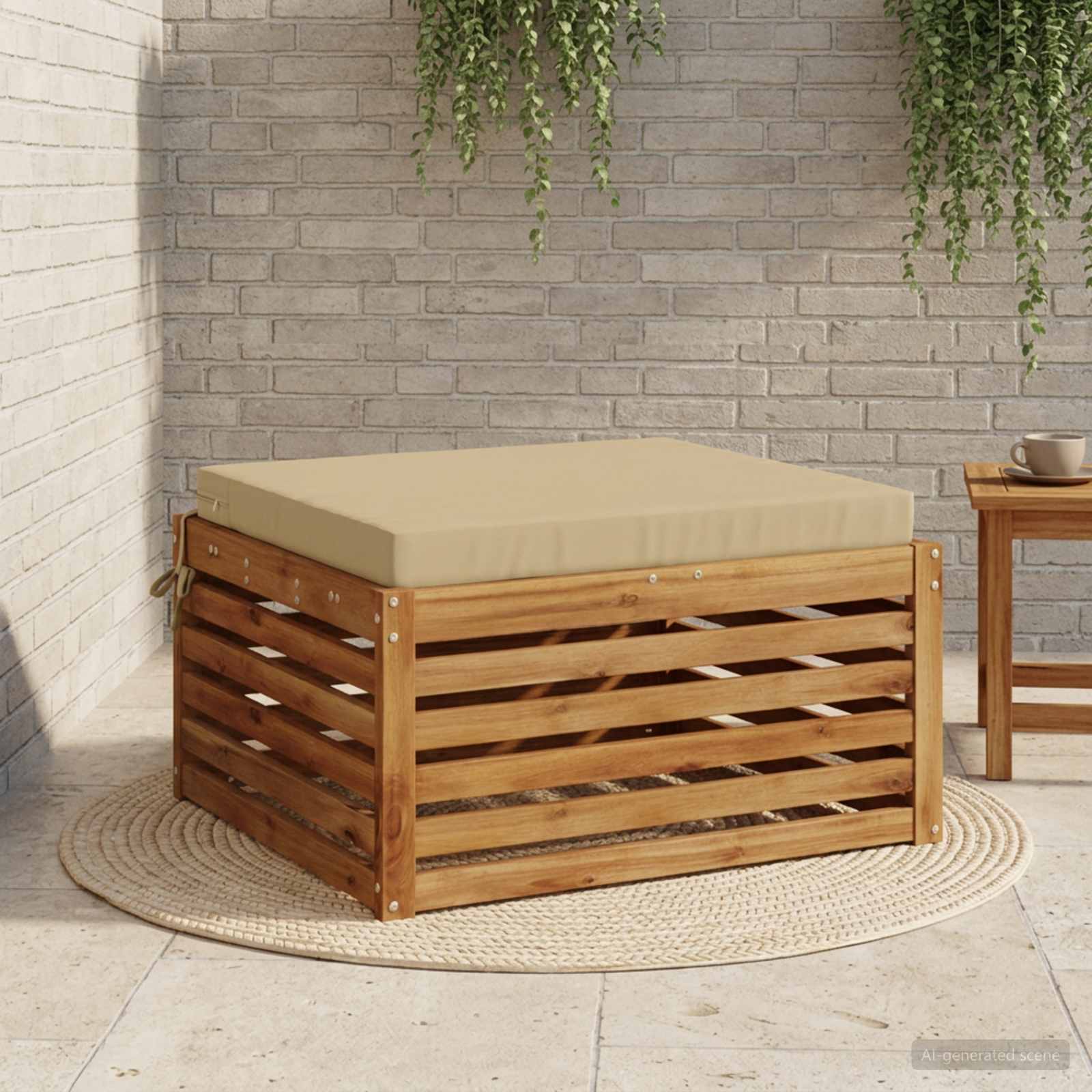 1-Piece Zitkussen SOEST 100% Polyester Beige 80 x 80 x 7 cm image 1
