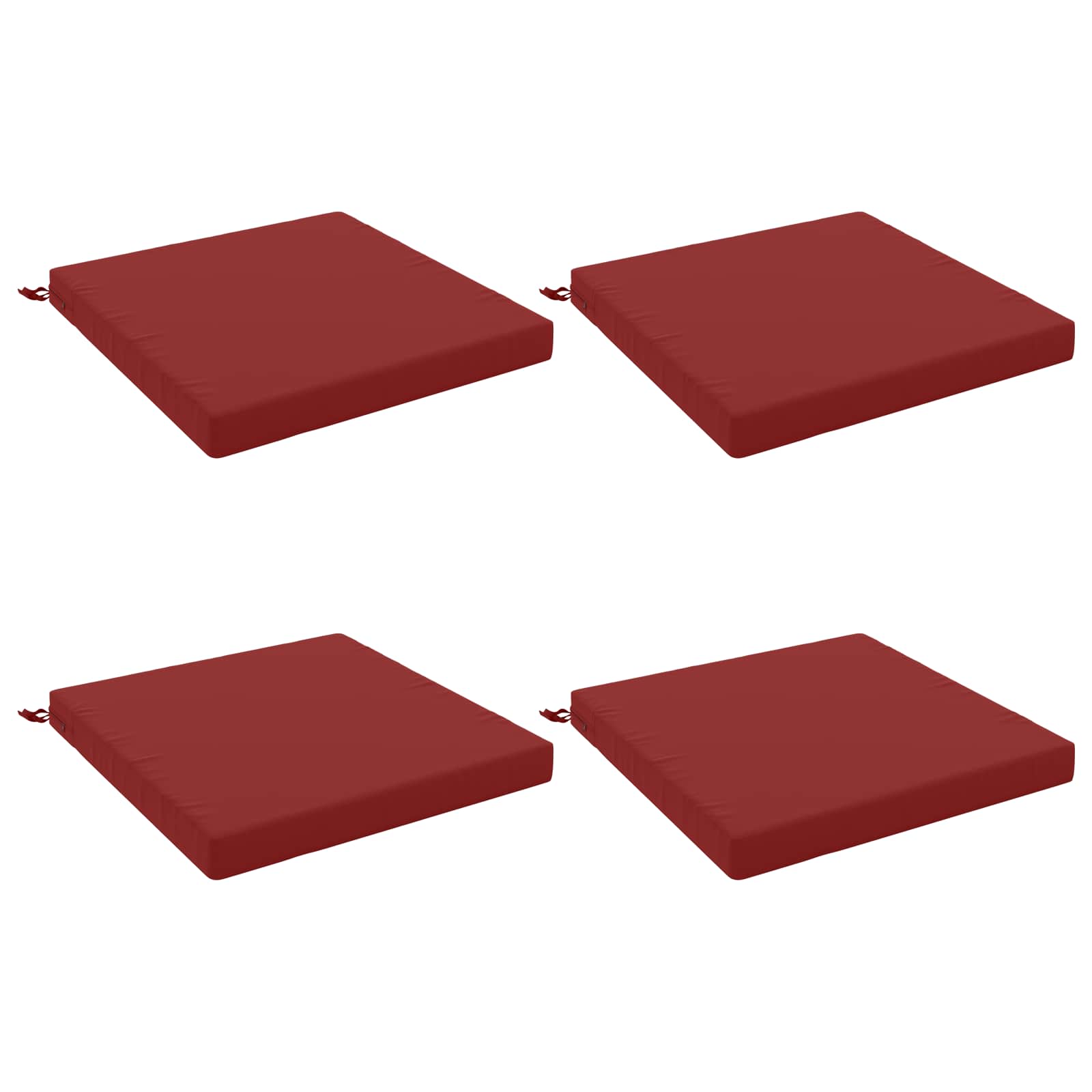 4-Piece Zitkussens SOEST 4 st 100% Polyester Wijnrood image 1