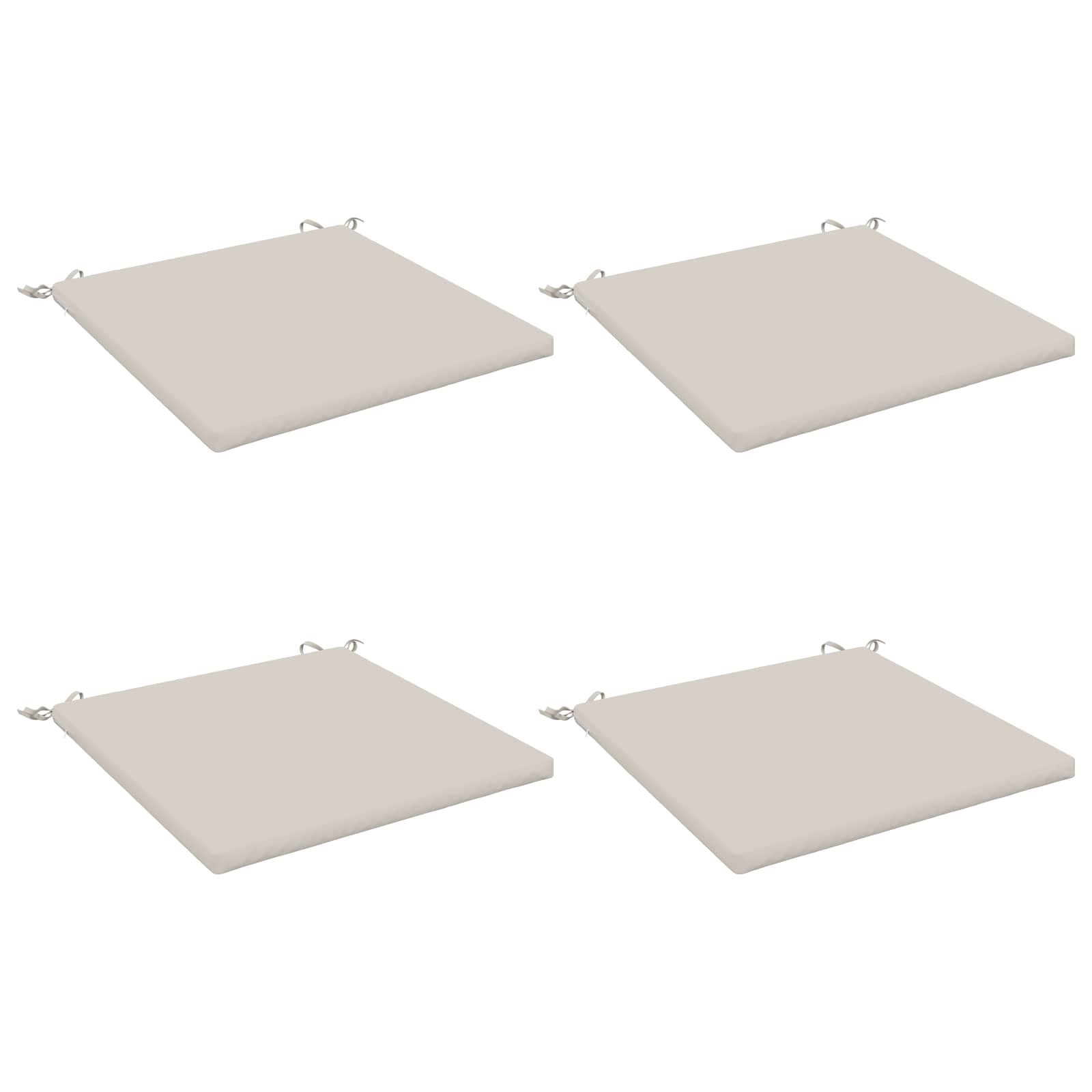 4-Piece Zitkussens SOEST 4 st 100% Polyester Wit 70 x 70 x 3 cm image 1