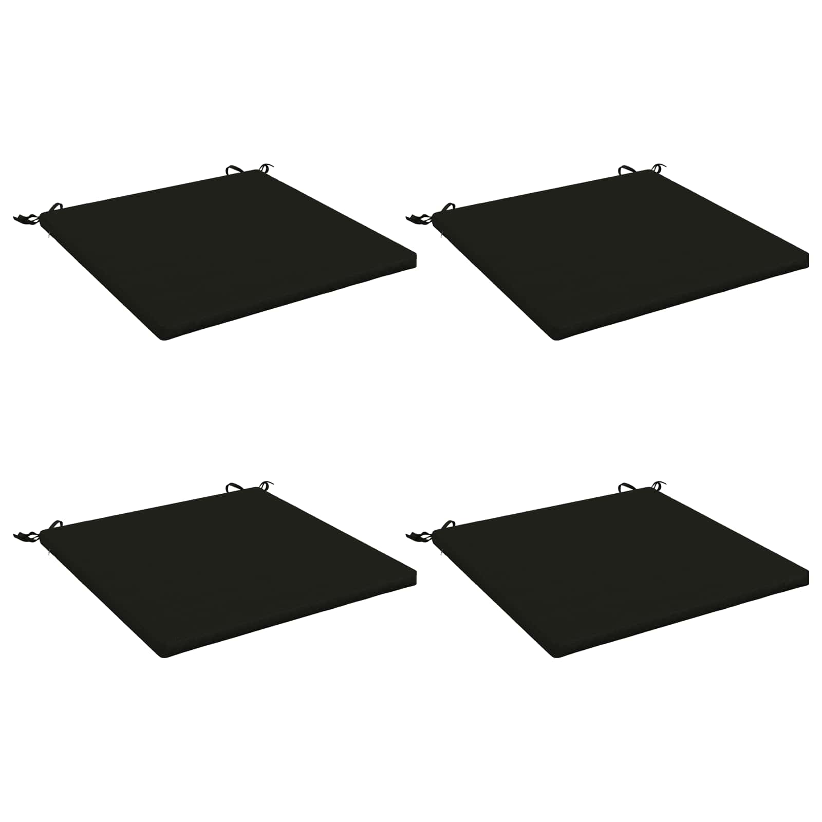 4-Piece Zitkussens SOEST 4 st 100% Polyester Zwart image 1