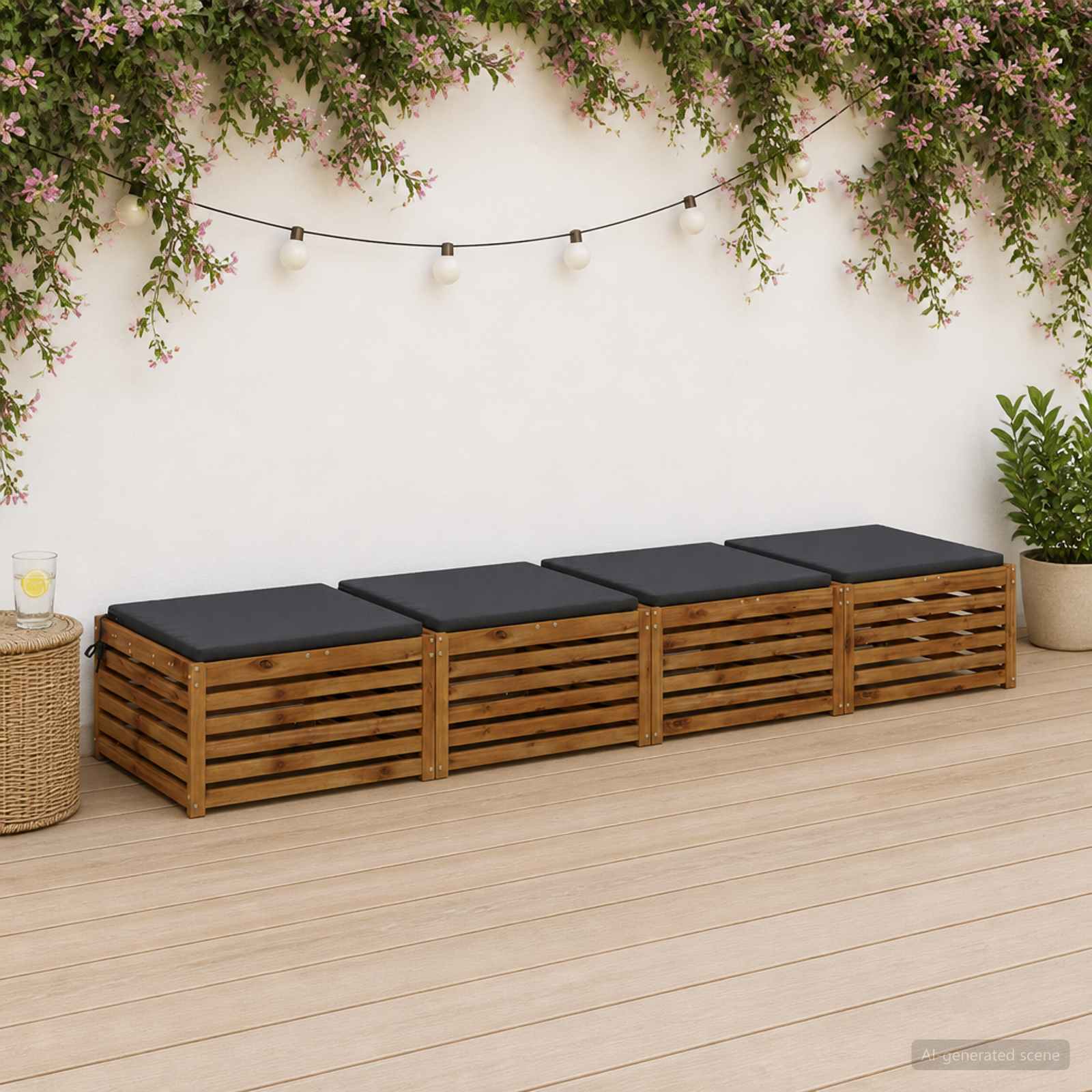 4-Piece Zitkussens SOEST 4 st 100% Polyester Antraciet image 1