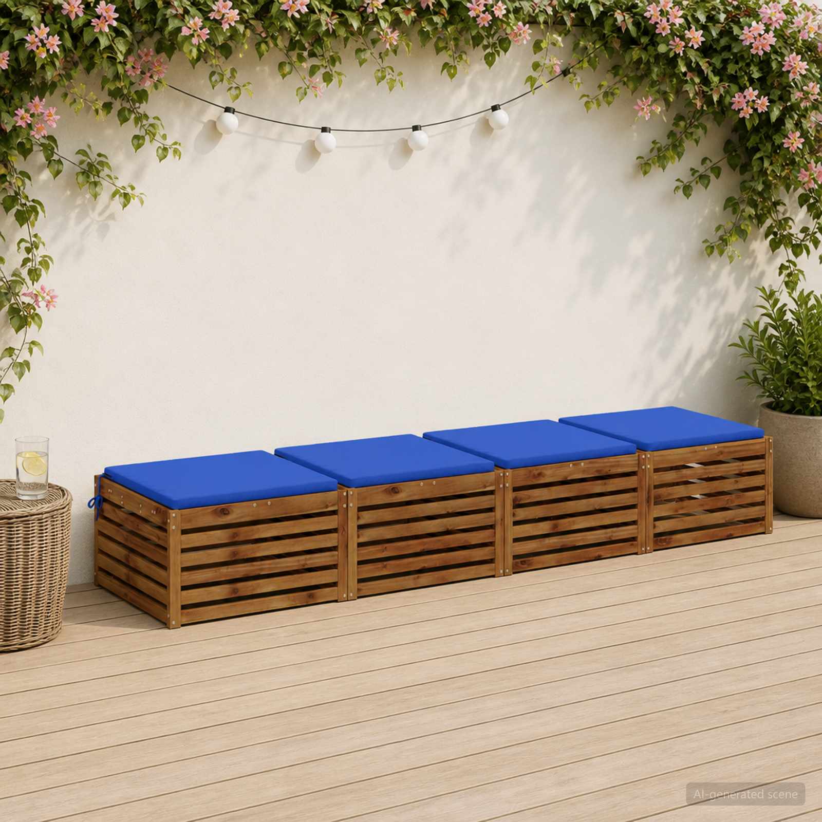 4-Piece Zitkussens SOEST 4 st 100% Polyester Koninklijk Blauw image 1
