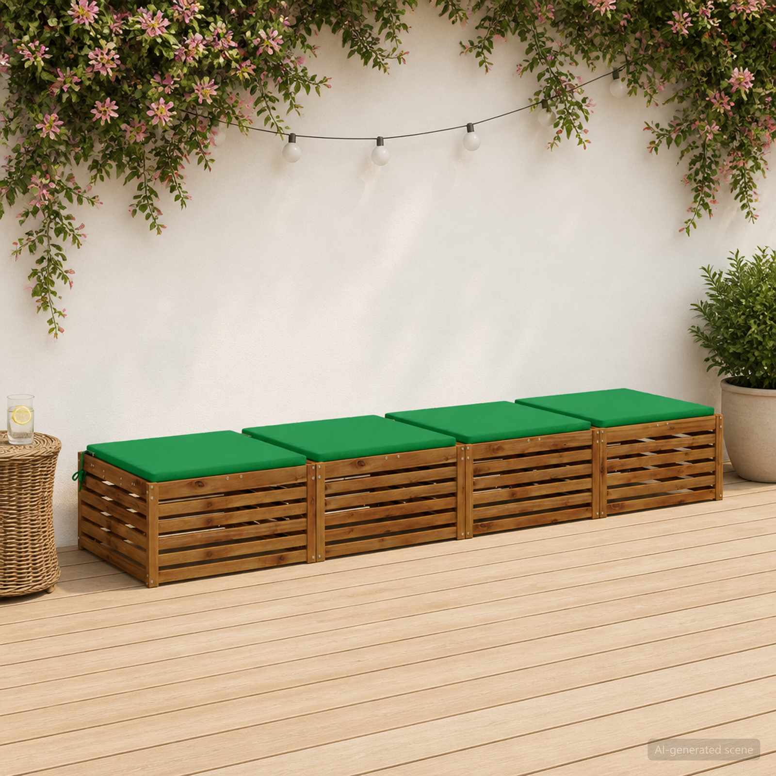 4-Piece Zitkussens SOEST 4 st 100% Polyester Groen image 1