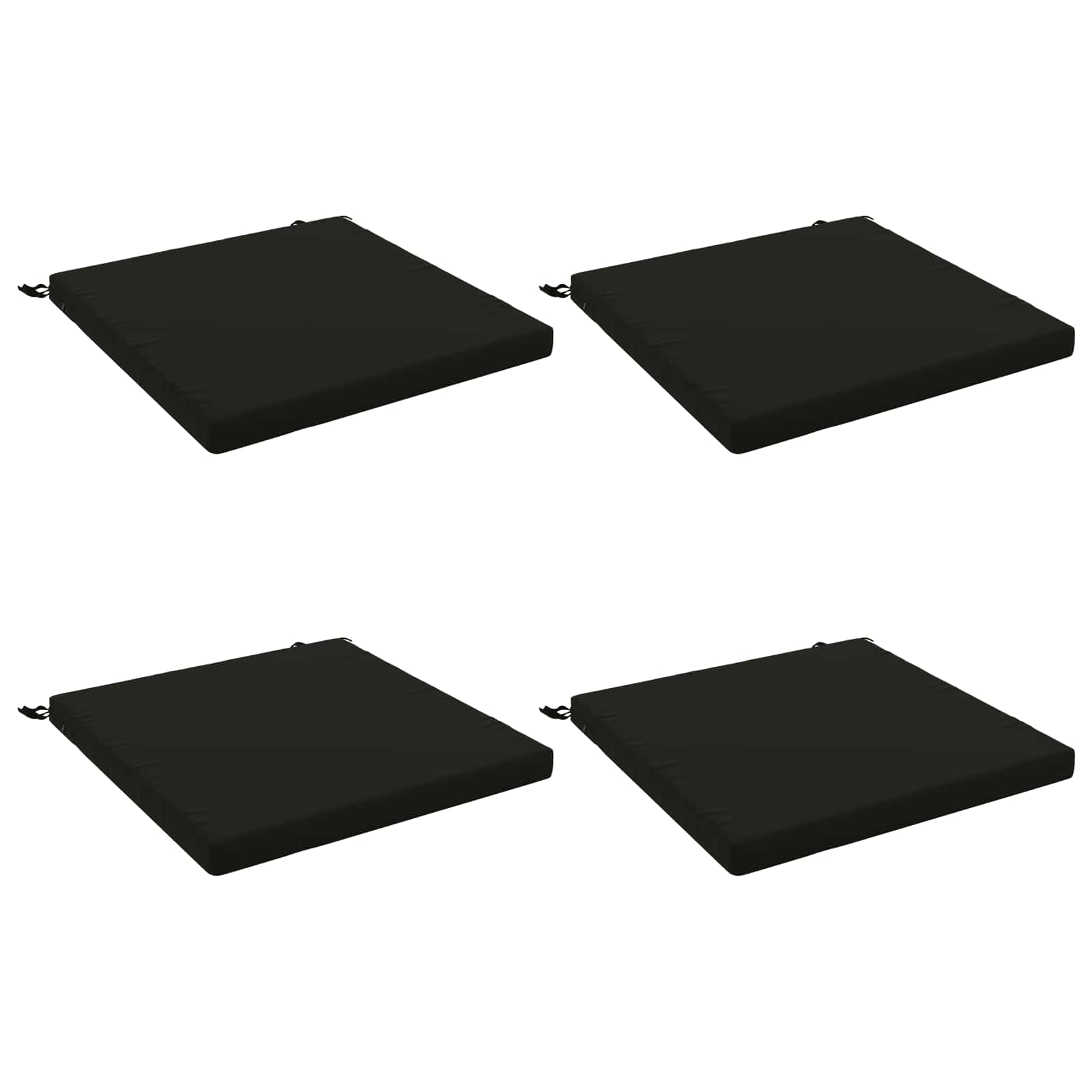 4-Piece Zitkussens SOEST 4 st 100% Polyester Zwart image 1