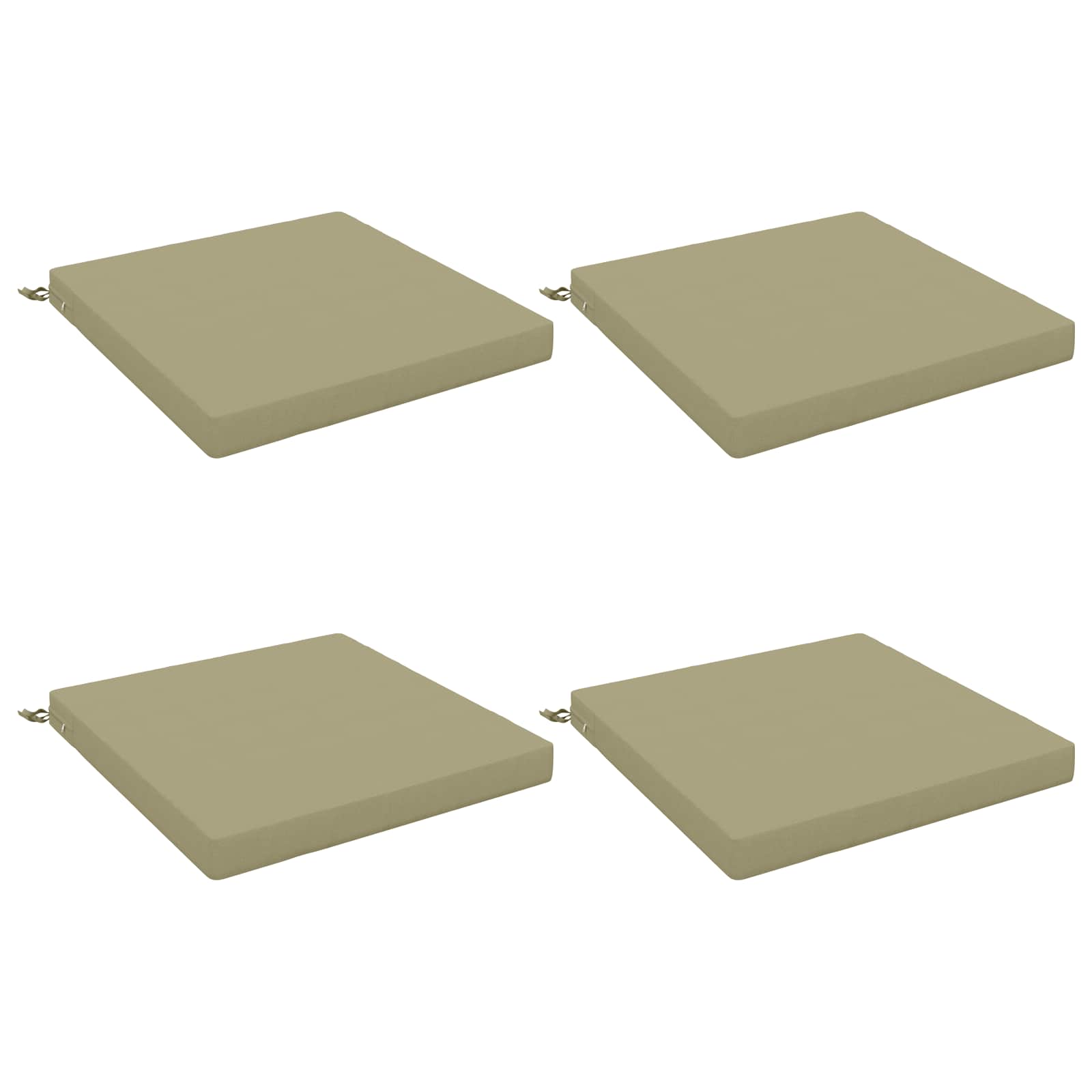 4-Piece Zitkussens SOEST 4 st 100% Polyester Lichtgroen image 1
