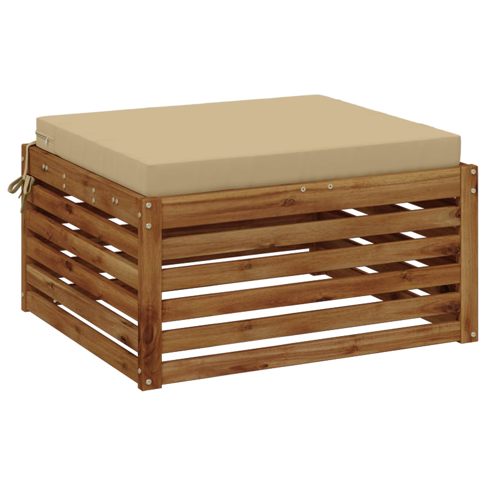 1-Piece Zitkussen SOEST 100% Polyester Beige 70 x 70 x 7 cm image 2