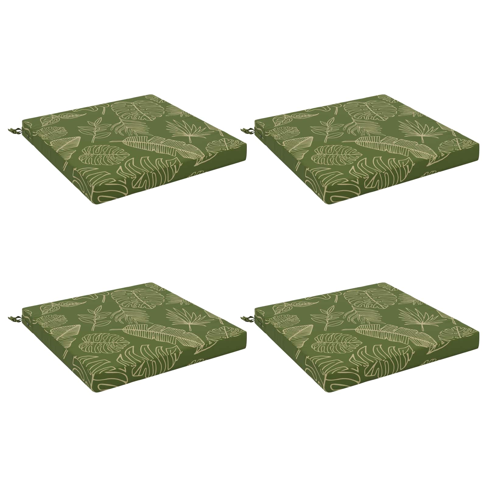 4-Piece Zitkussens SOEST 4 st 100% Polyester Bladontwerp image 1